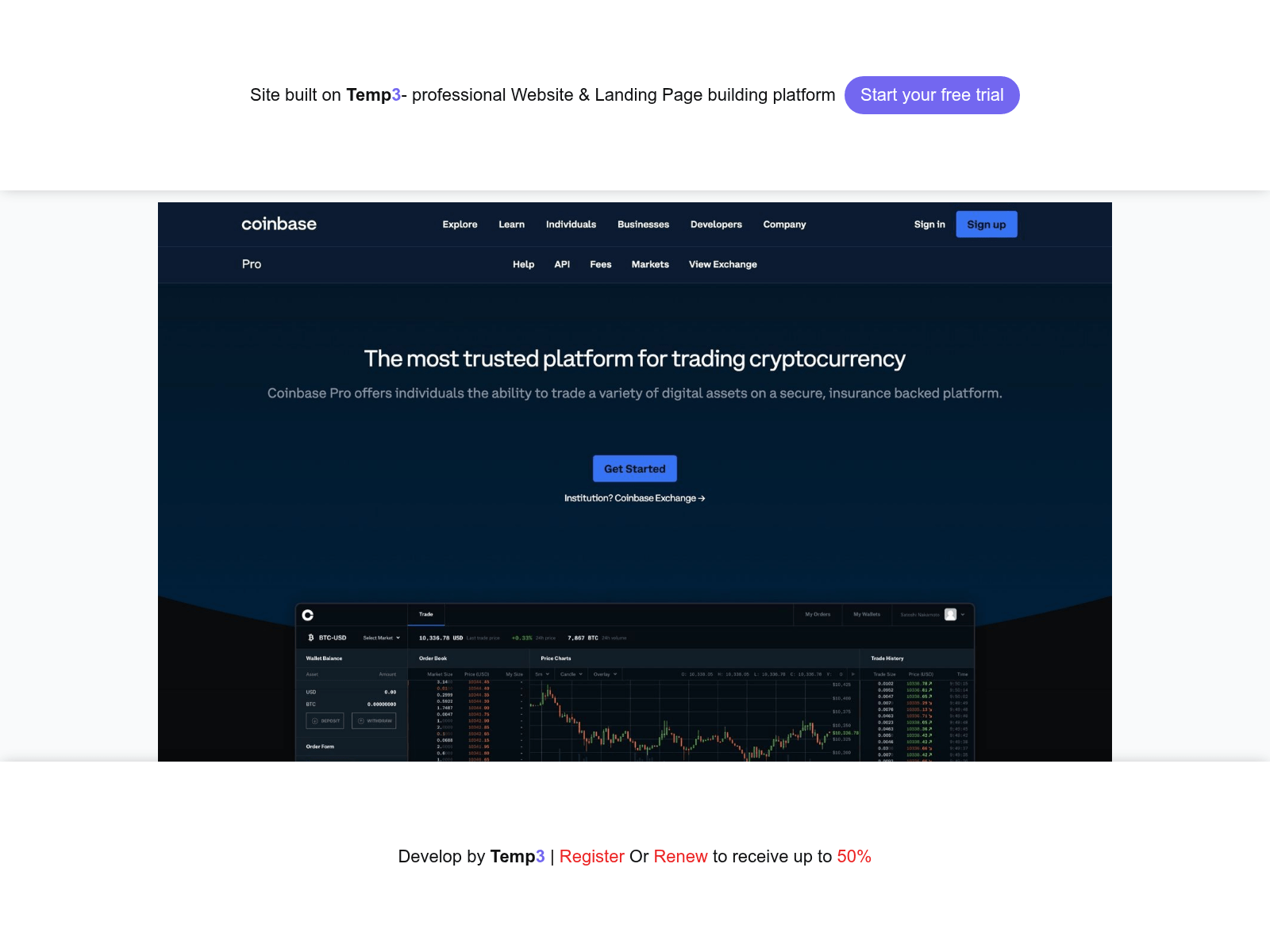 Знімок екрана auth-coin-pro-login.tem3.io