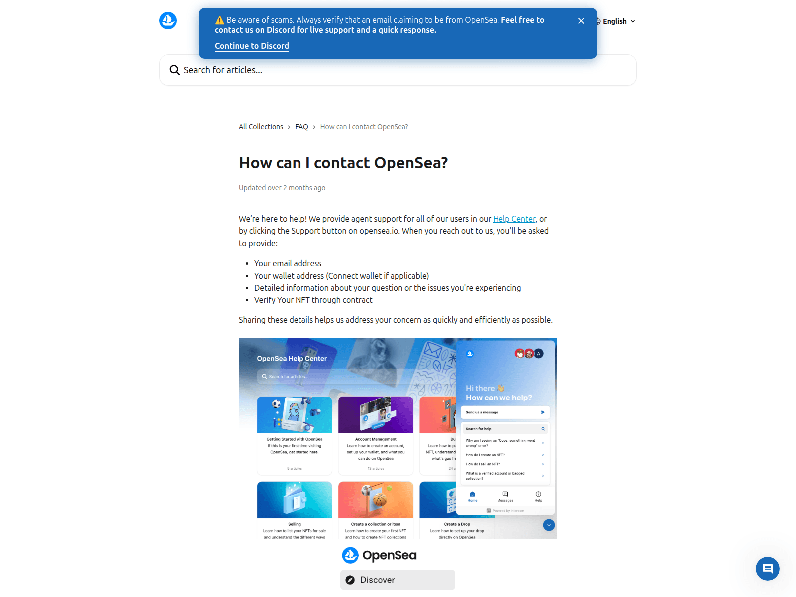 Screenshot of openseasupport.online