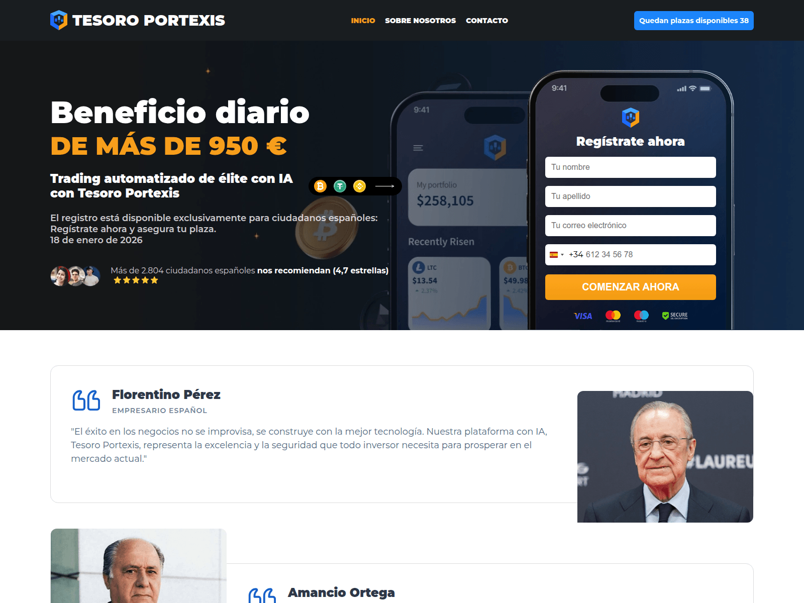 Screenshot of tesoroportexis.com