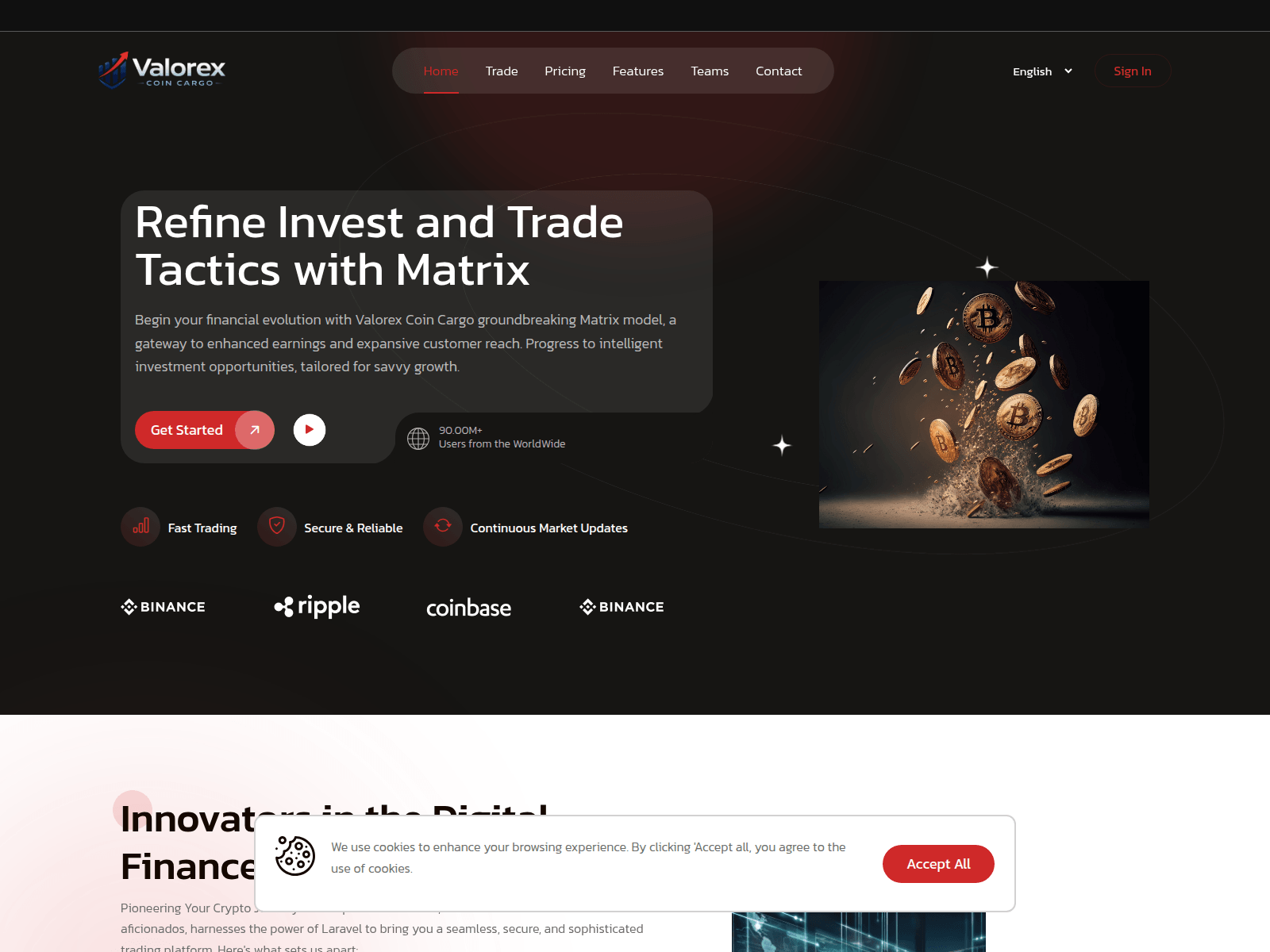 Screenshot of valorexcoincargo.com