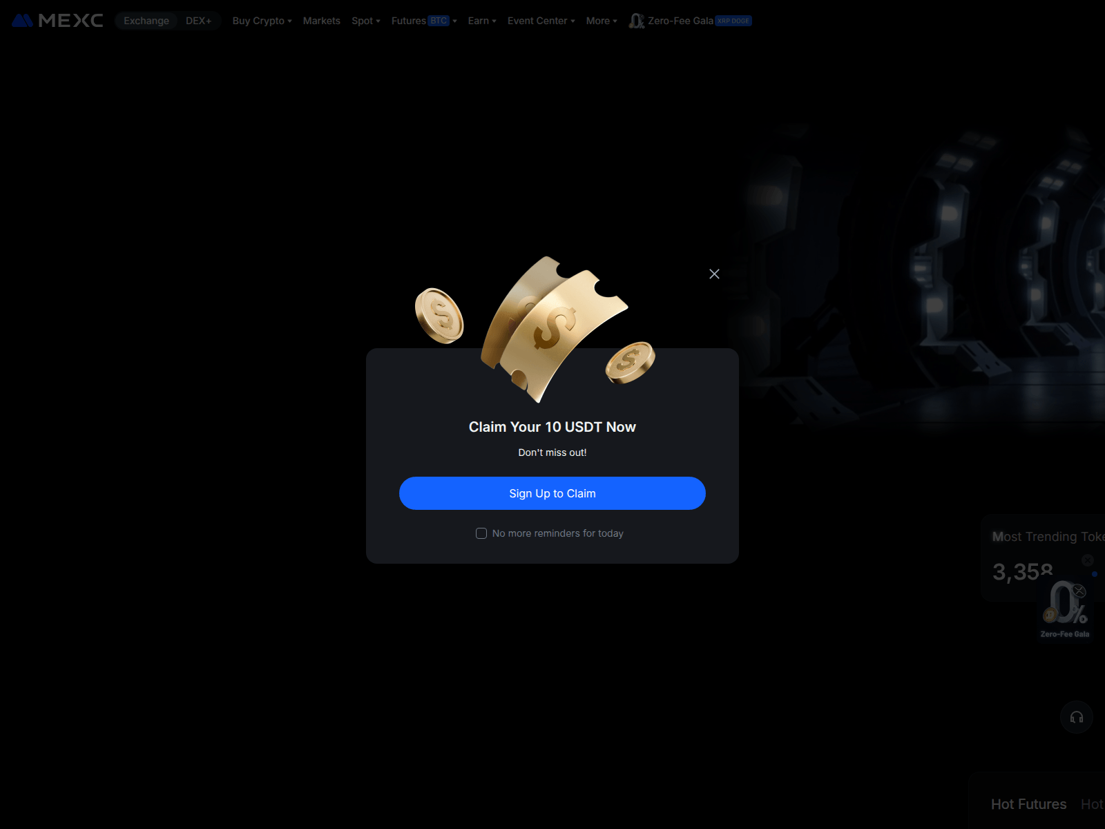 Screenshot of mexc.fm
