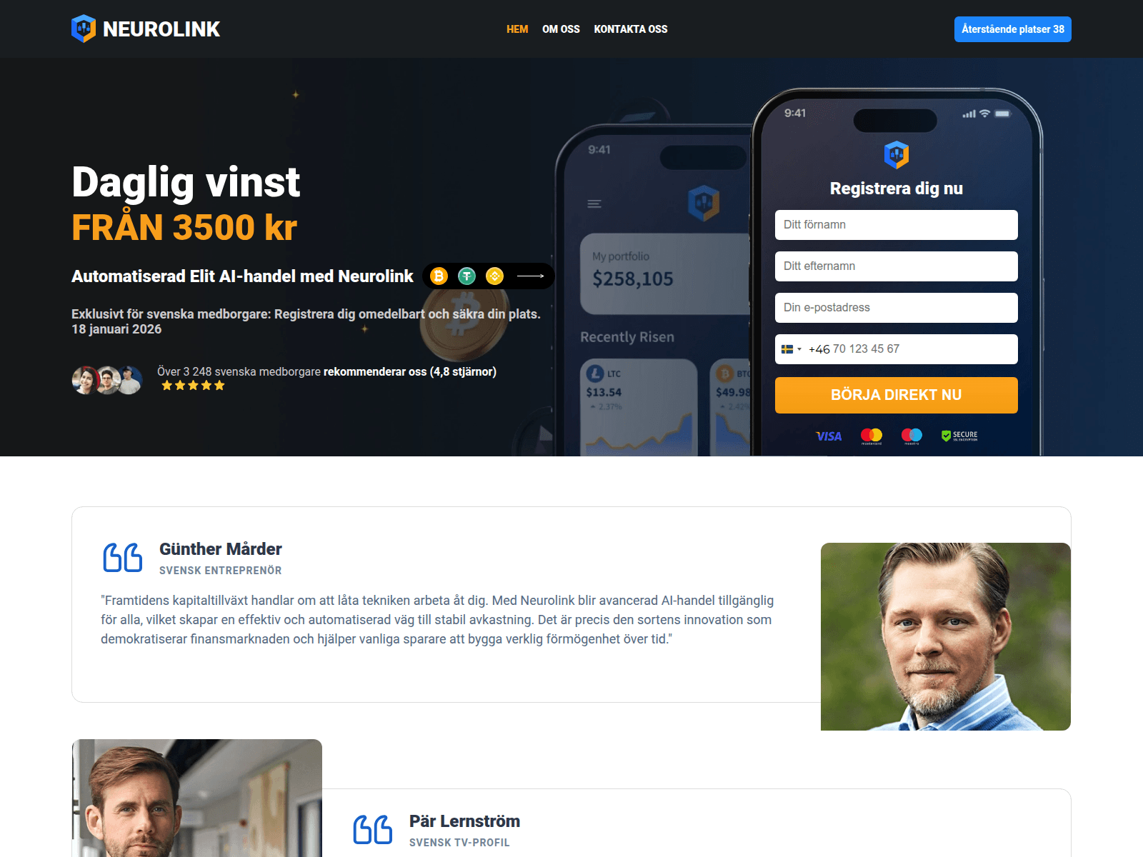 Screenshot of neurolink-se.com