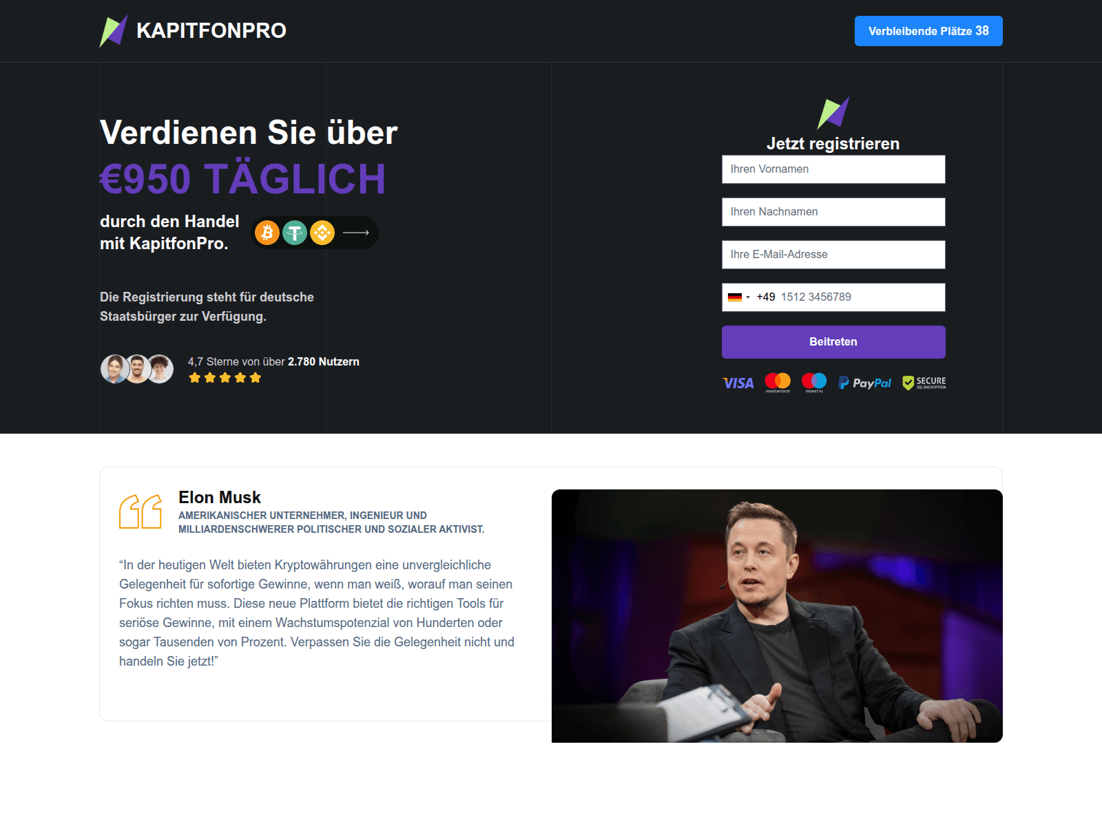 Screenshot of kapitfonpro.com