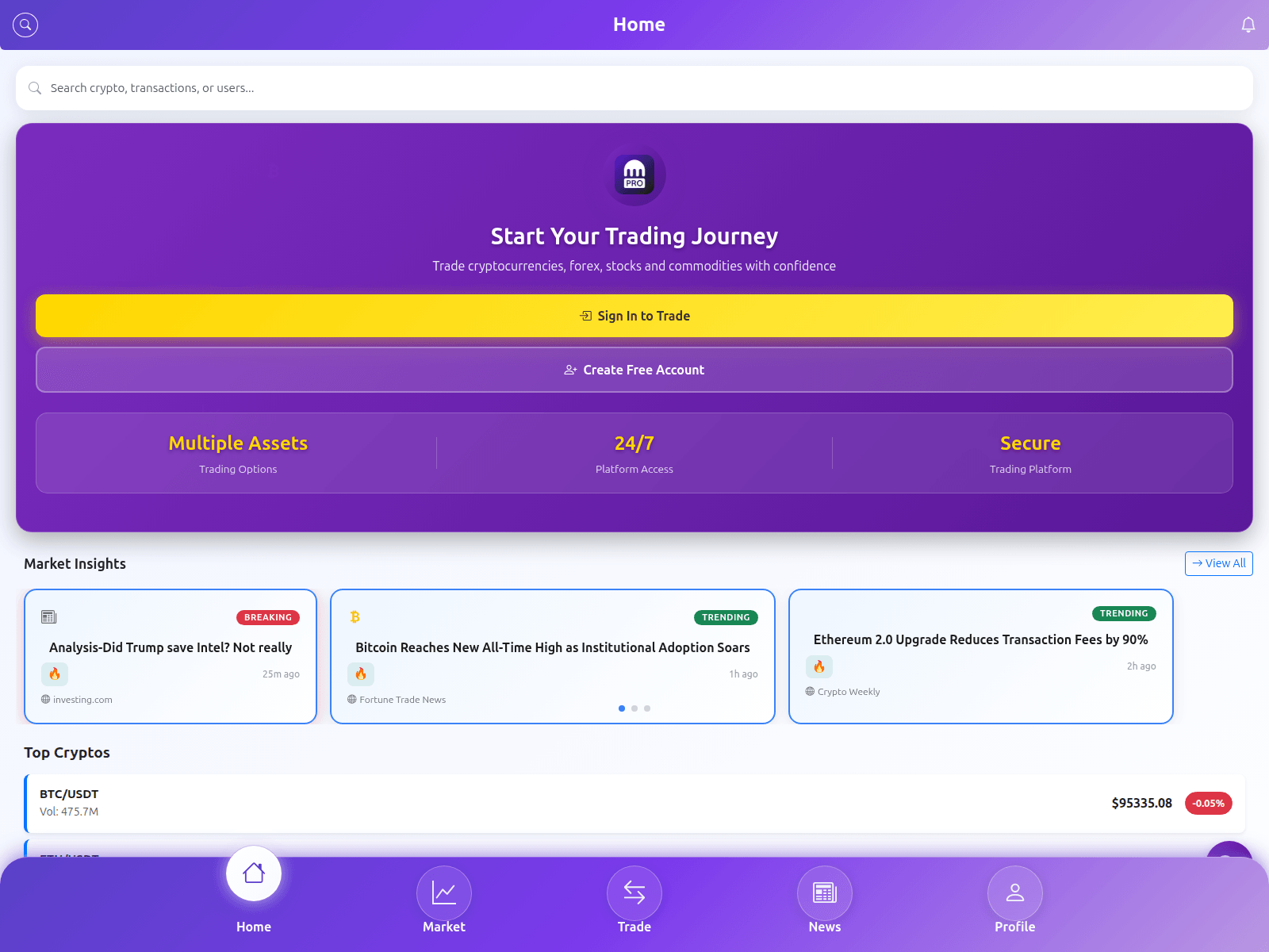 Screenshot of krakenprotrade.com
