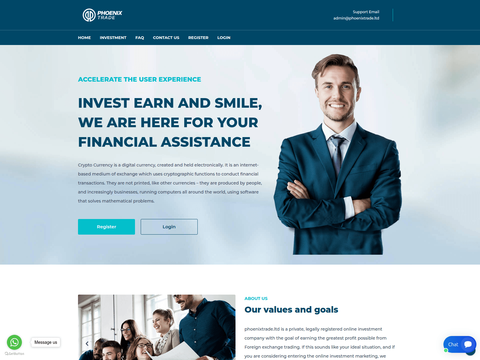 Screenshot of phoenixtrade.ltd