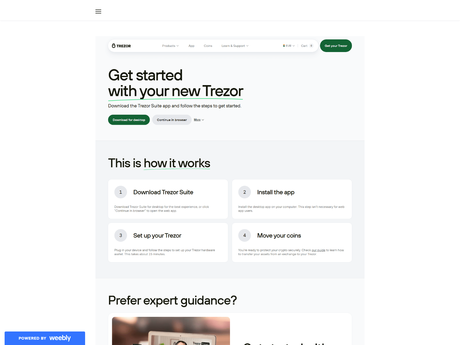 Screenshot of io-started-trezer.weebly.com