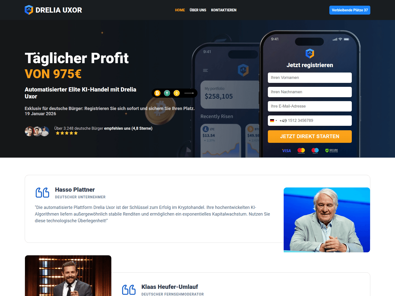 Screenshot of dreliauxor.com