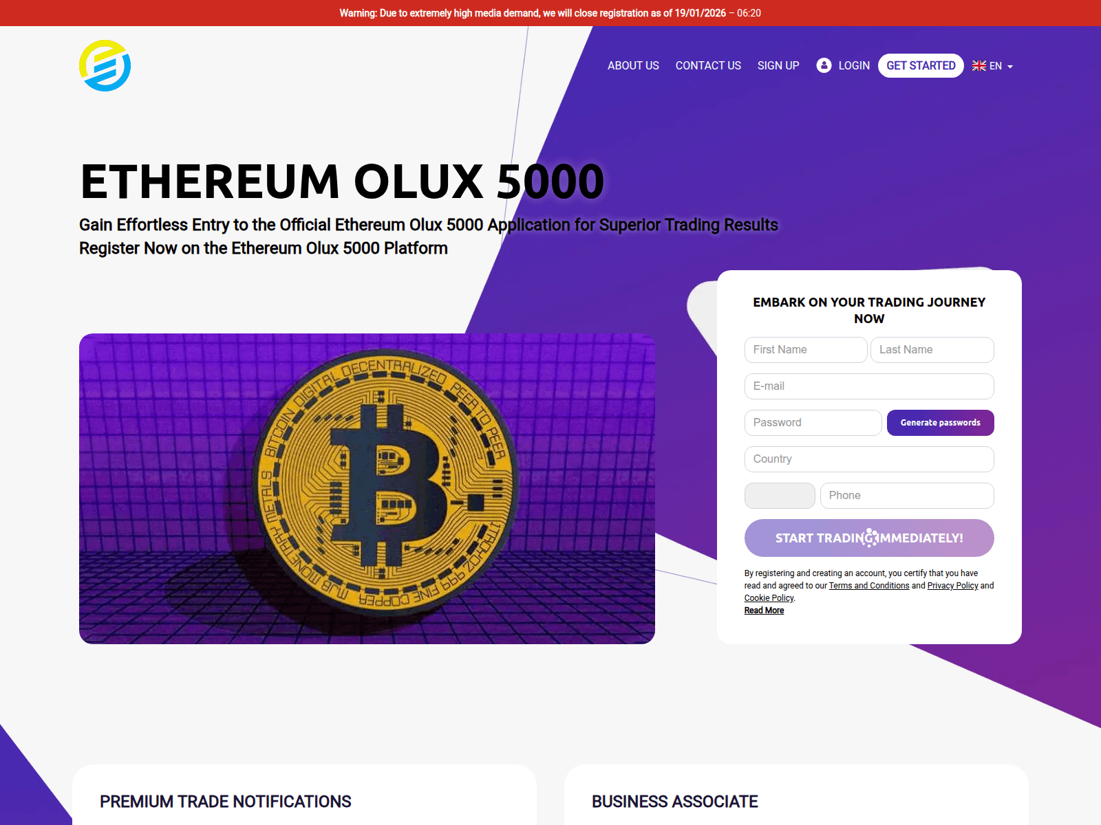 Screenshot of ethereumolux5000-com.financecryptoworld.com
