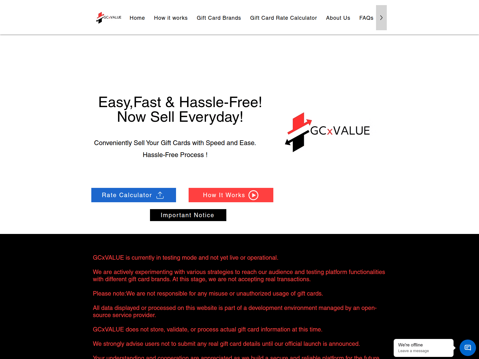 Screenshot of gcxvalue.com