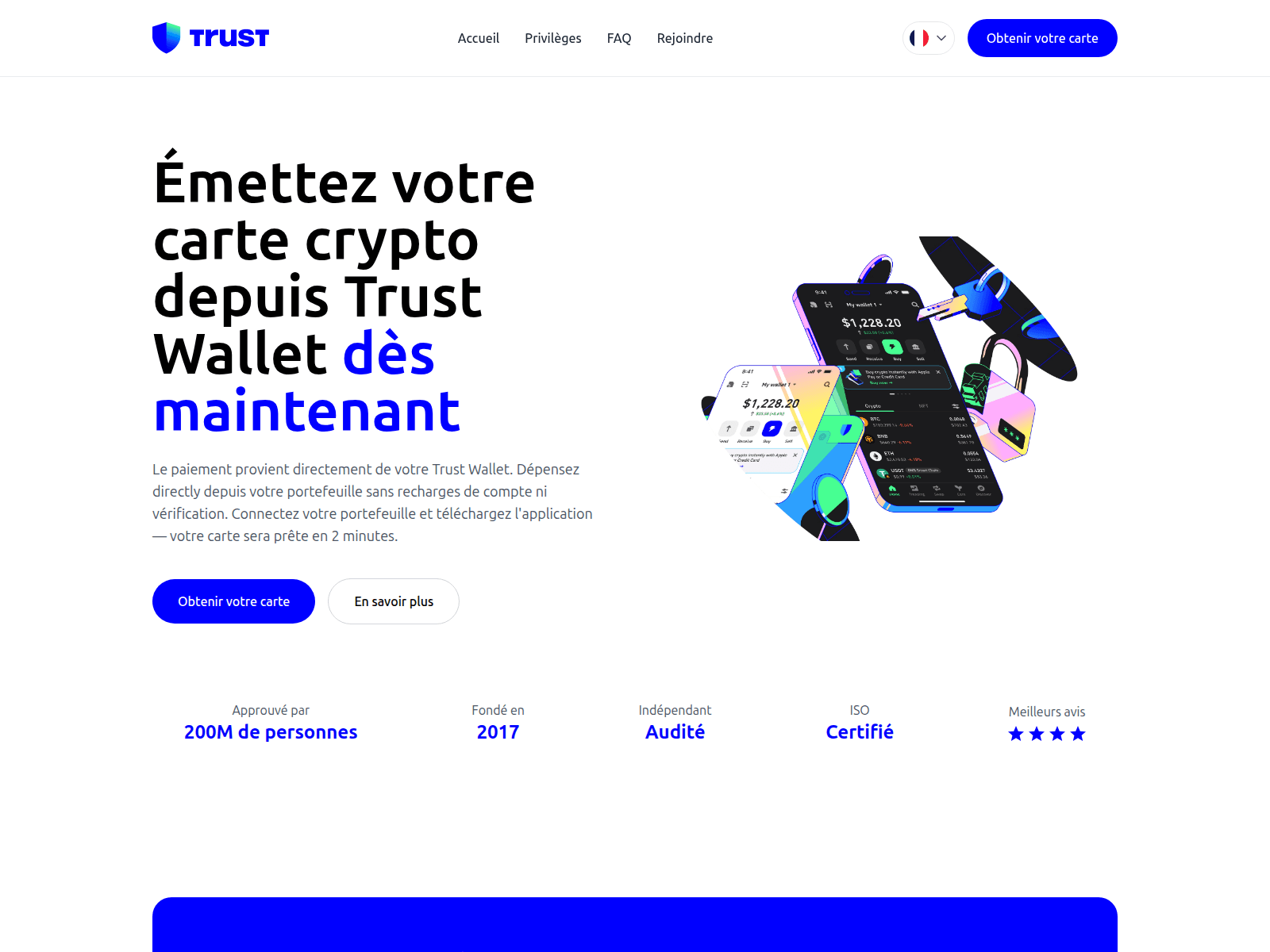 Screenshot of trustwalletcard.app