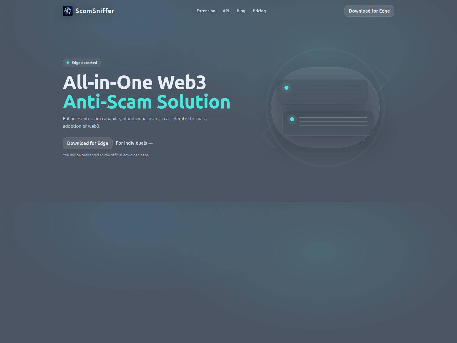 Screenshot of sniffer-extension.info