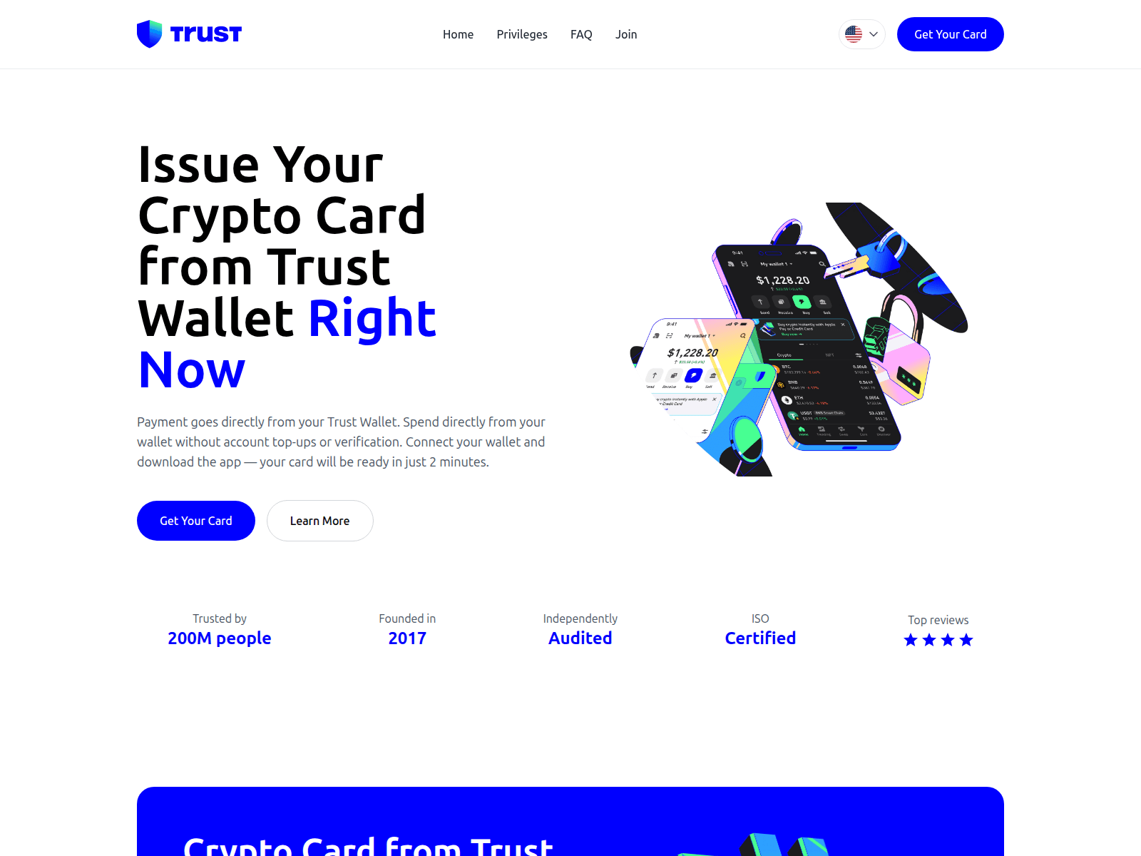 Screenshot of trustwalletcard.org