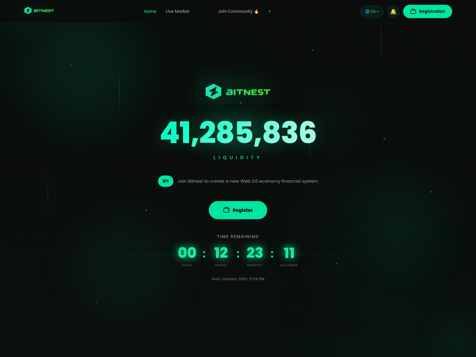 Screenshot of bitnestdapp.live