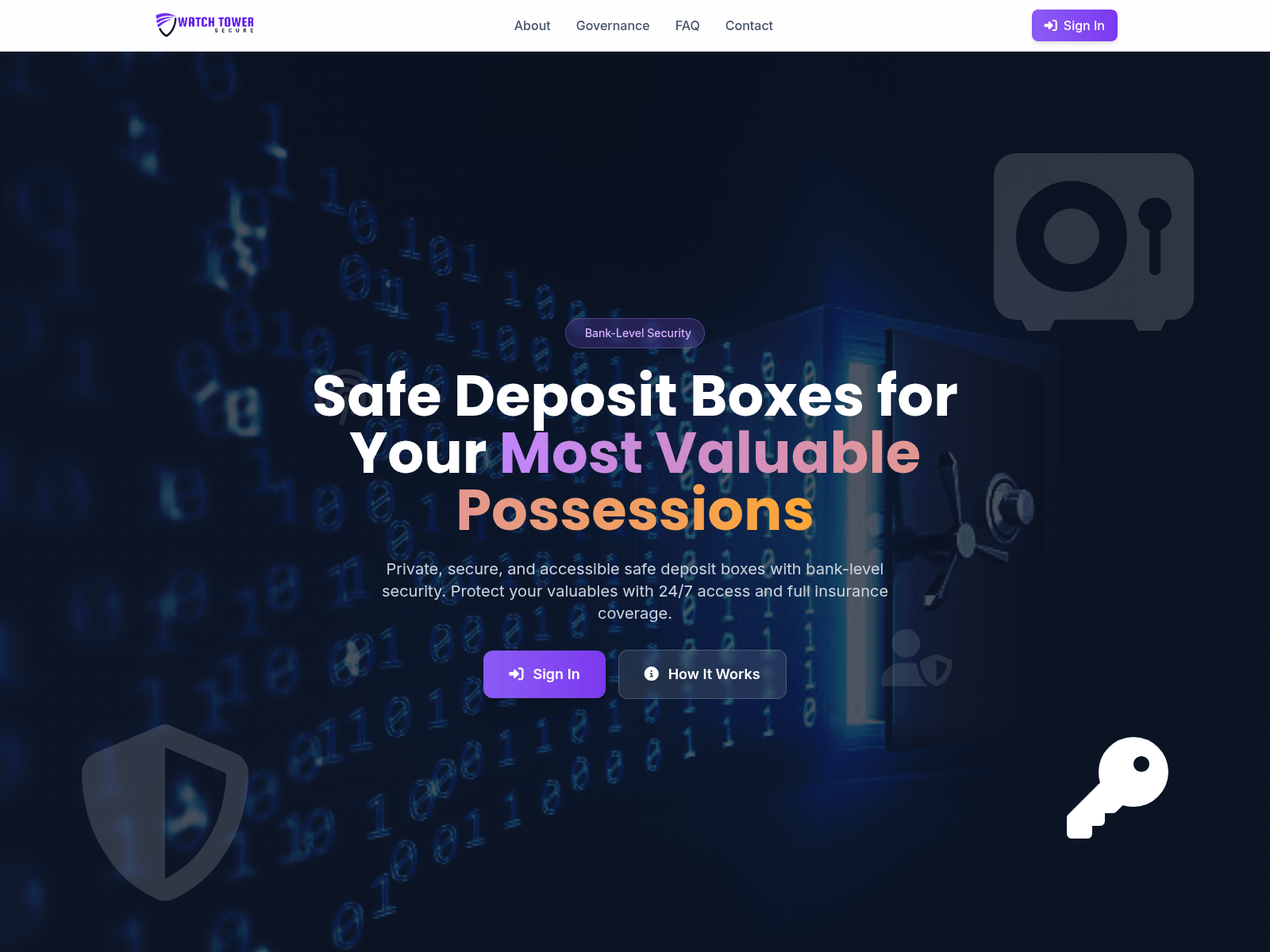 Screenshot of watchtowersecure.com