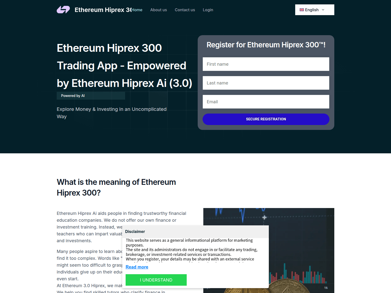 Screenshot of ethereumhiprex.co