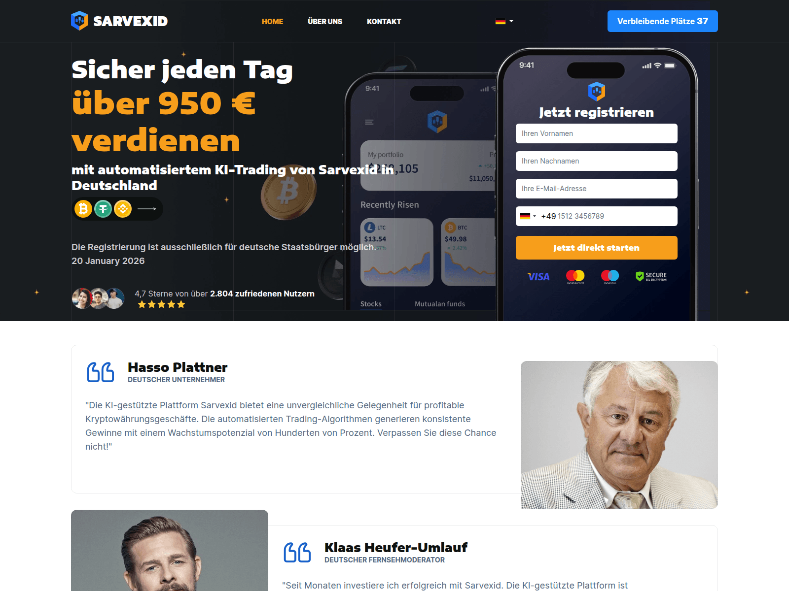 Screenshot of sarvexid-ai.com