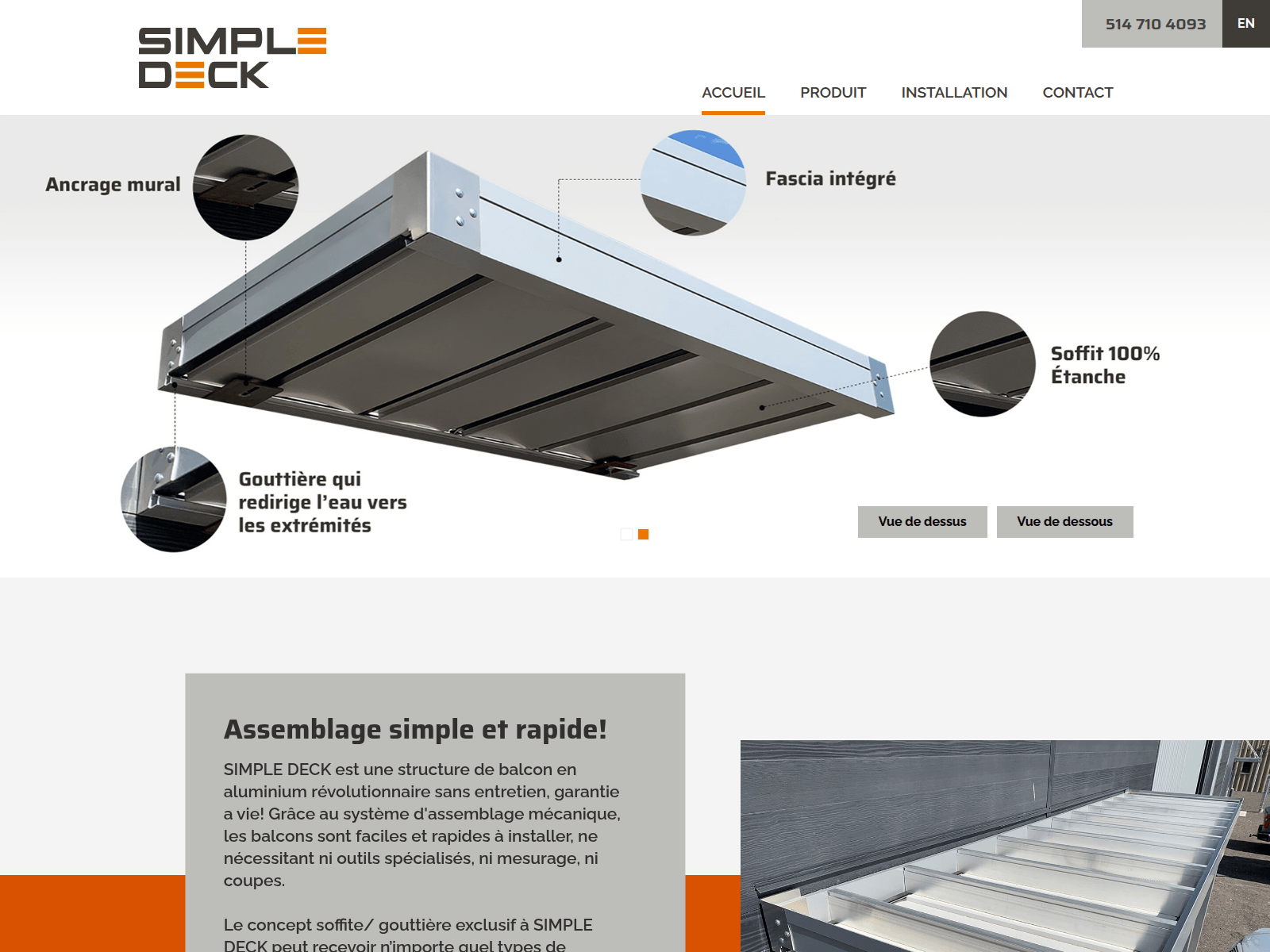 Screenshot of simpledeck.ca