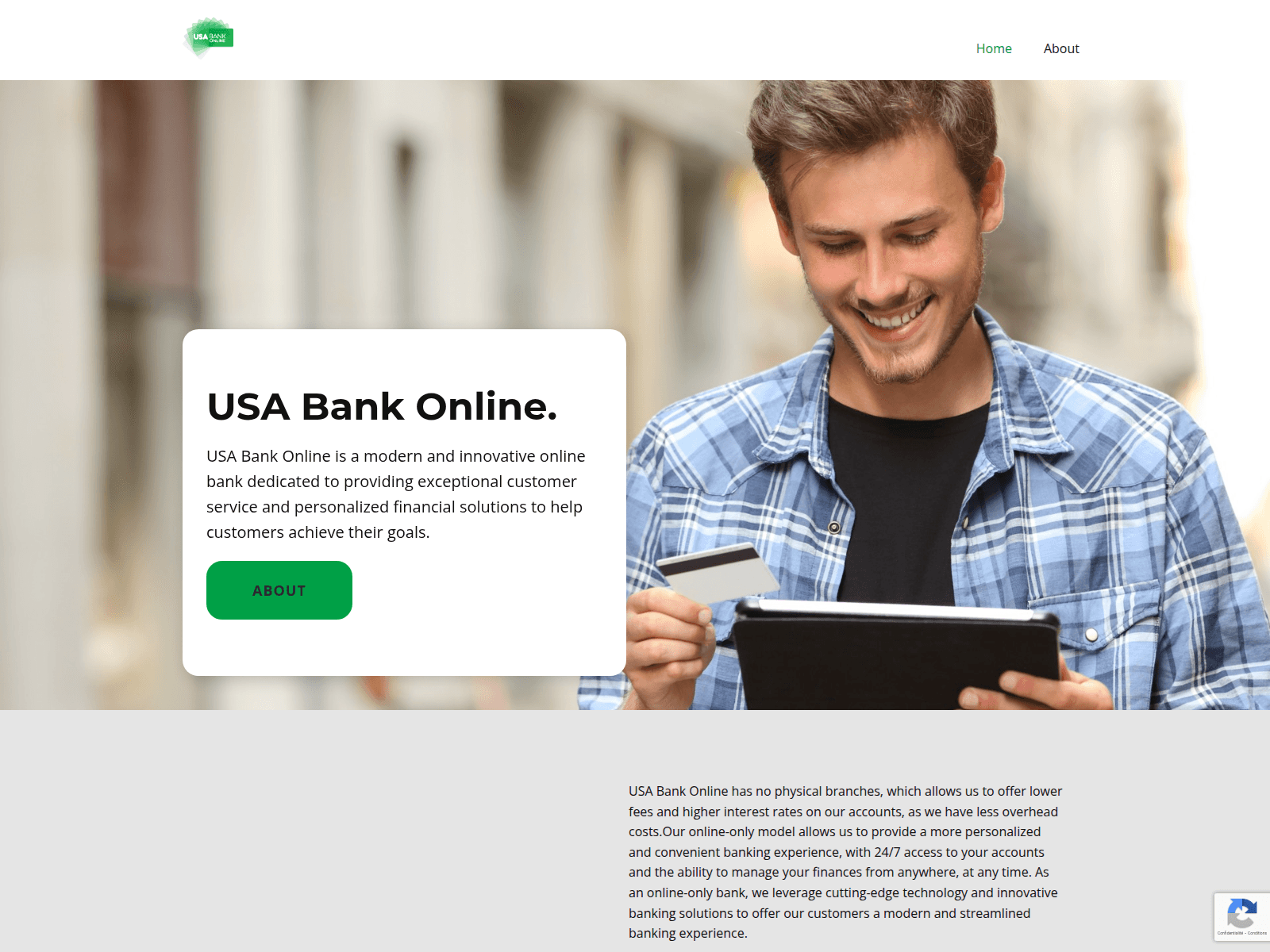 Screenshot of usabankonline.com