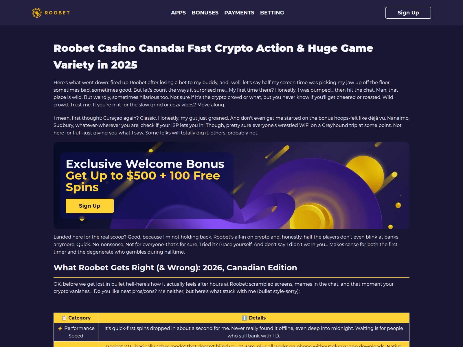Screenshot of roobet-casino.ca