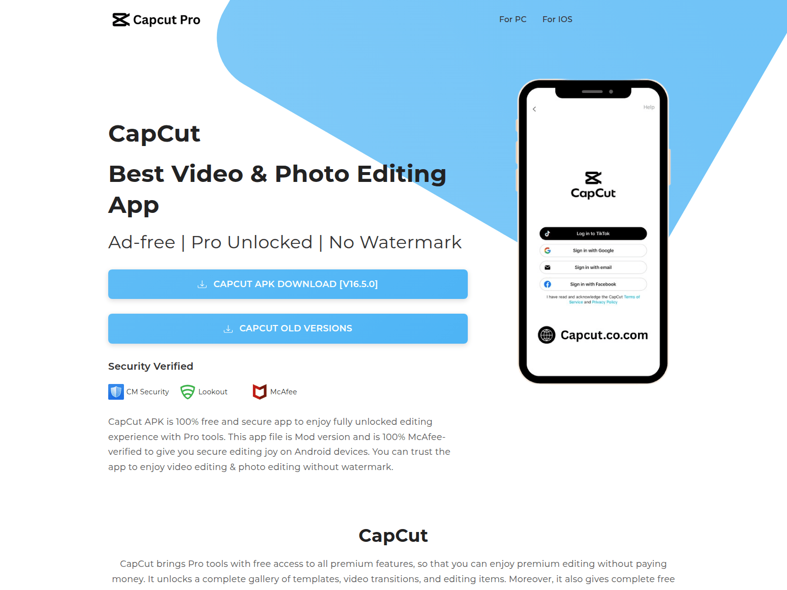 URLScan capture for capcut.co.com