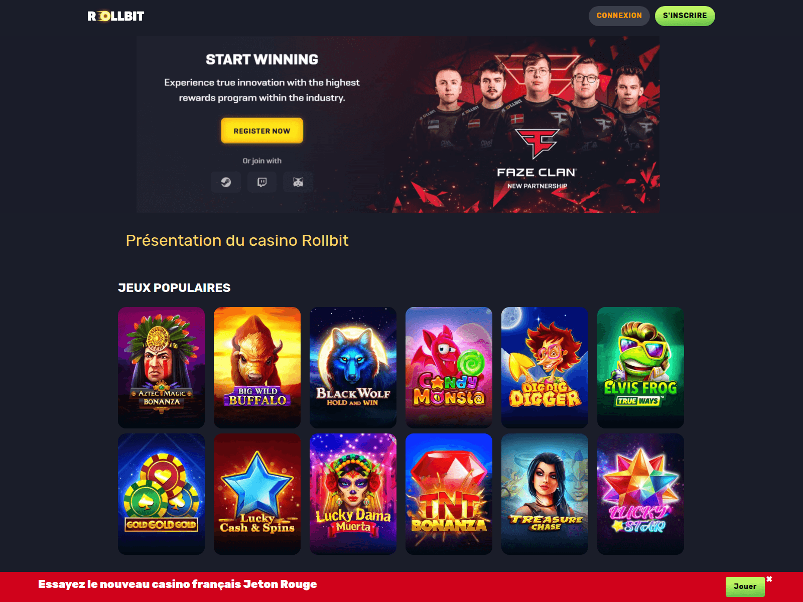 Screenshot of casino-rollbit.com