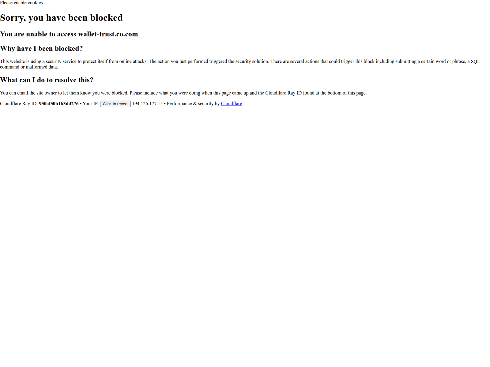 Screenshot of wallet-trust.co.com