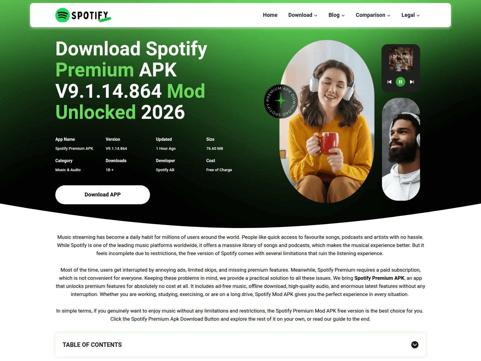 Screenshot of spotiffyapks.com