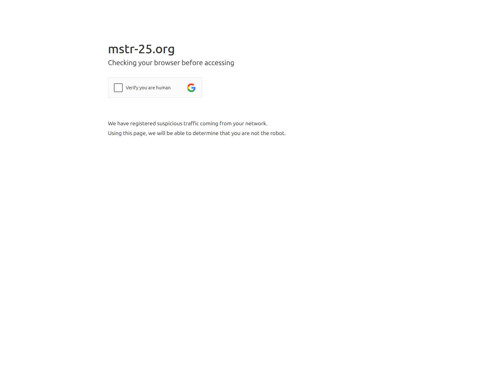 Screenshot of mstr-25.org
