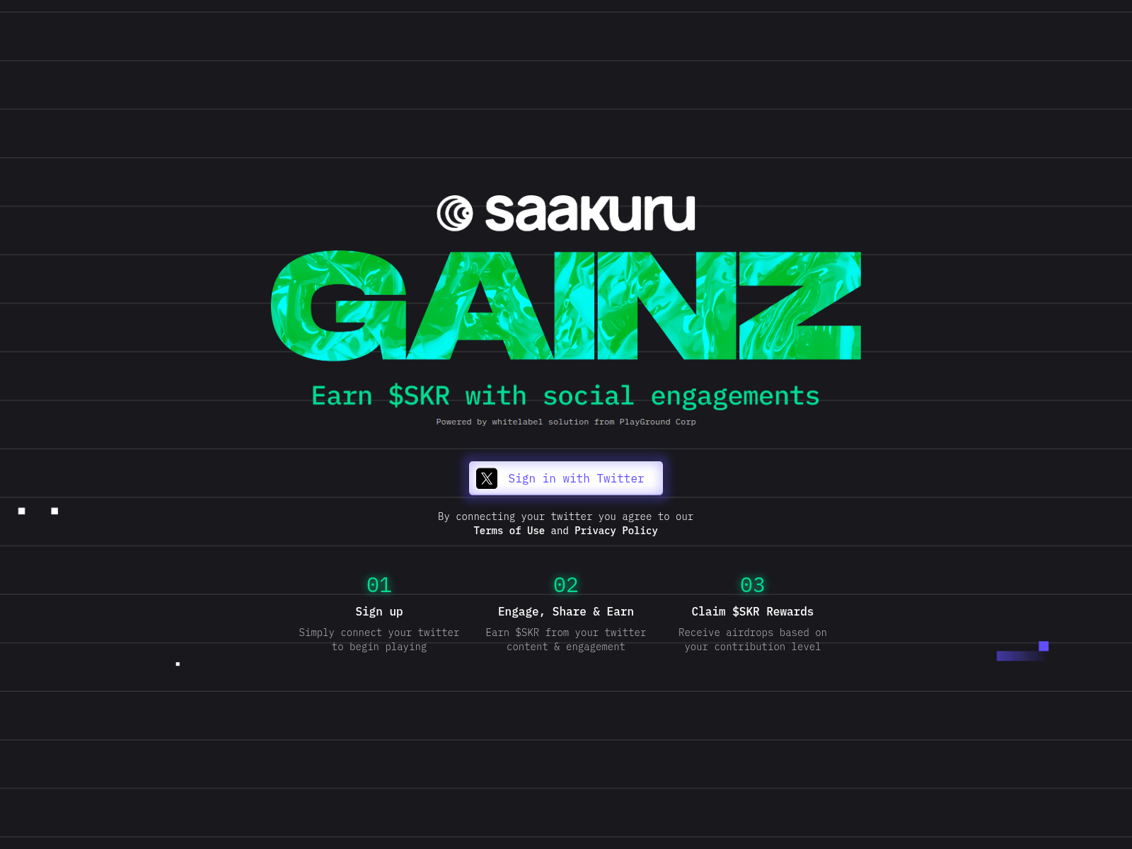 Screenshot of gainz.saakuru.com