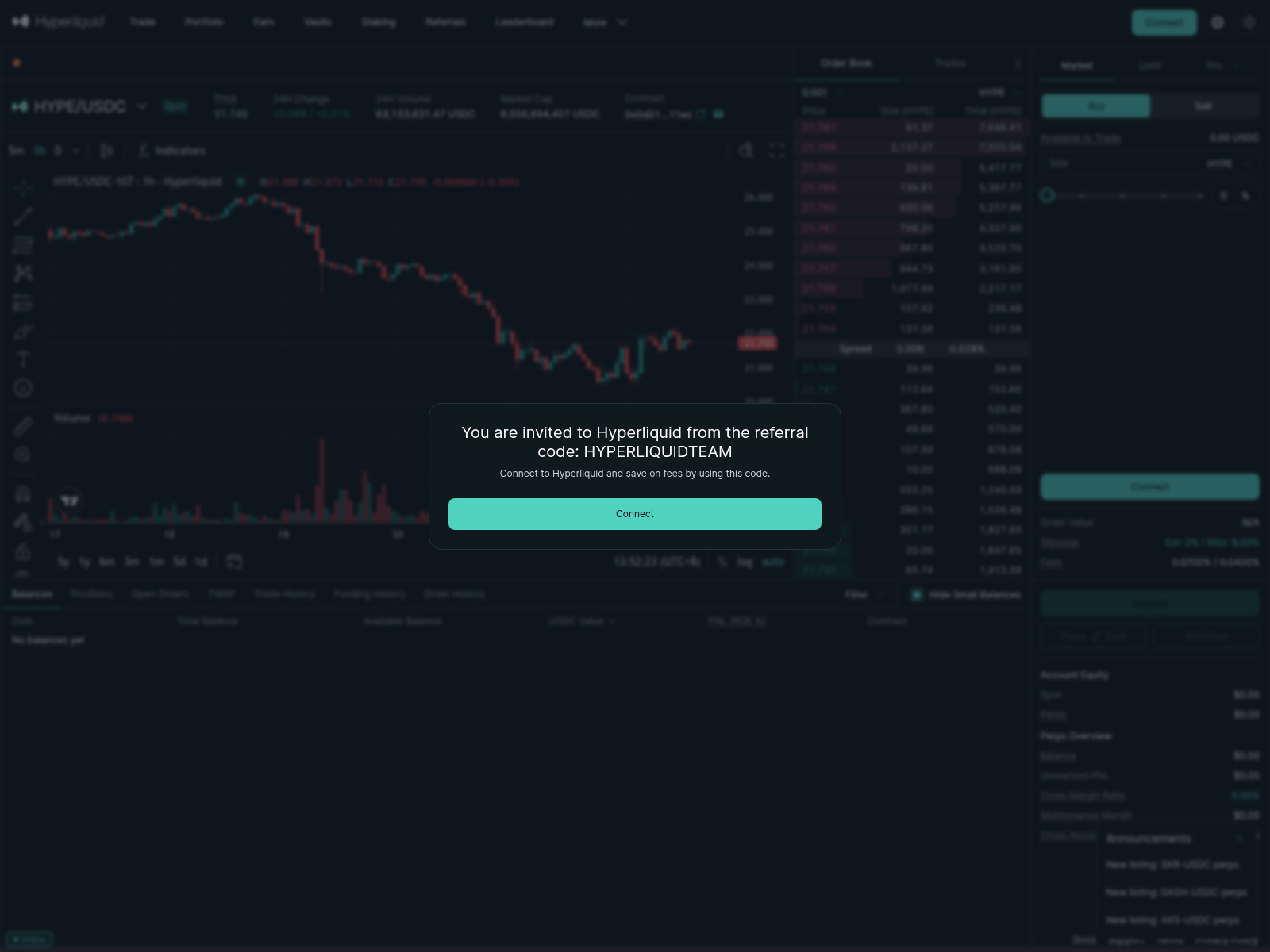 Screenshot of hyperliqkid.xyz