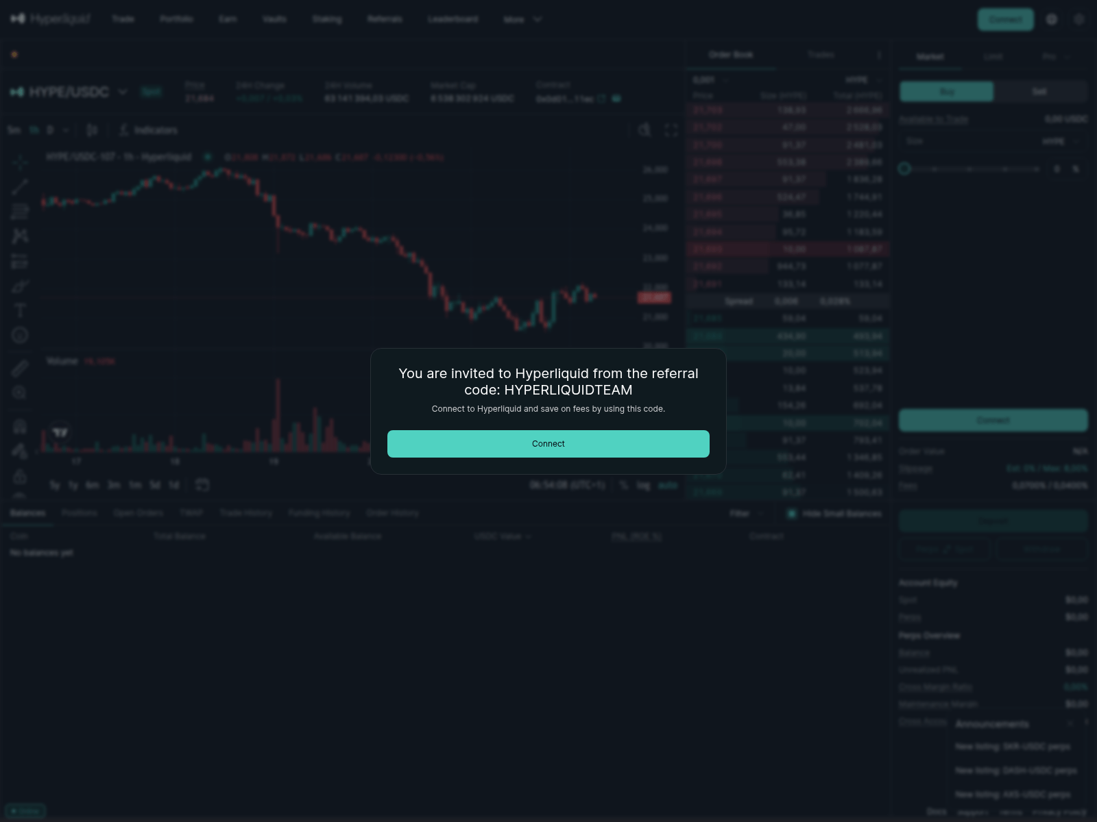 Screenshot of hjperliquid.xyz