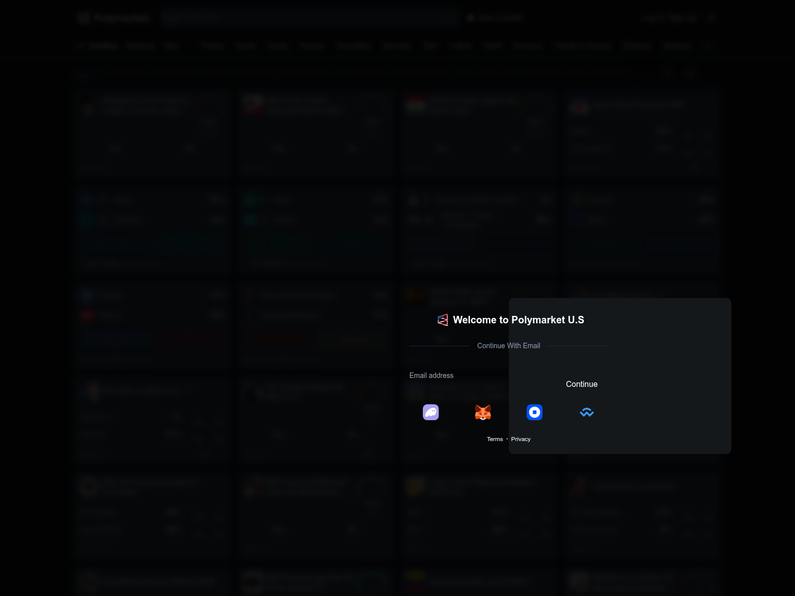 Screenshot of usa-polymarkets.com