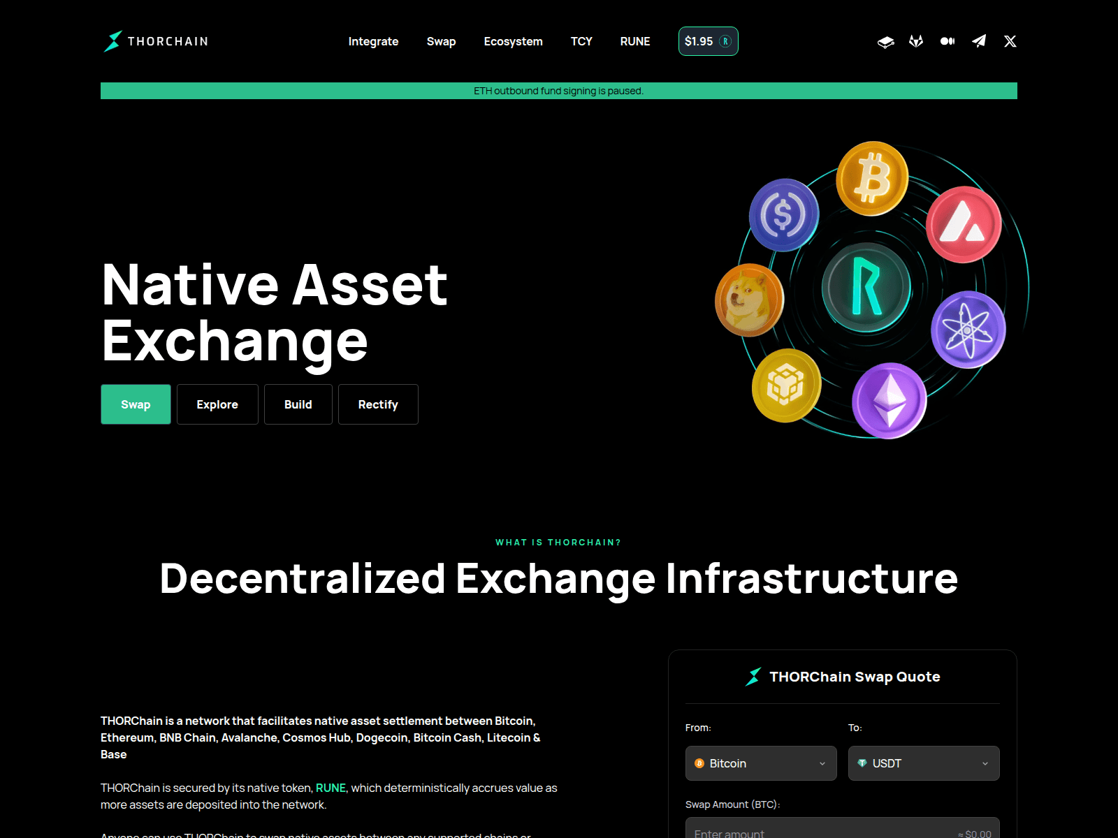 Screenshot of thorchain.vip