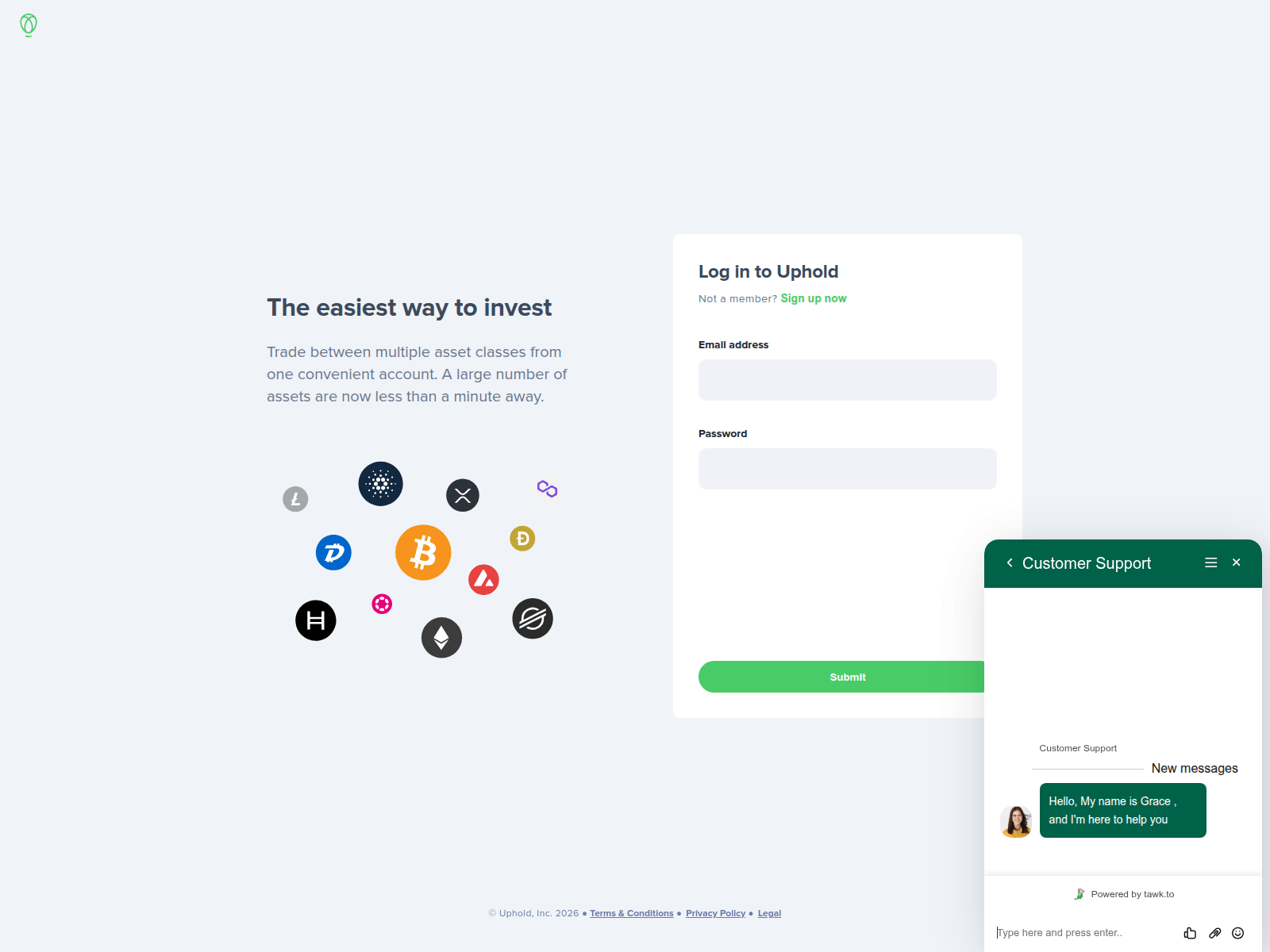 Screenshot of ts.ukupholdsupport.com