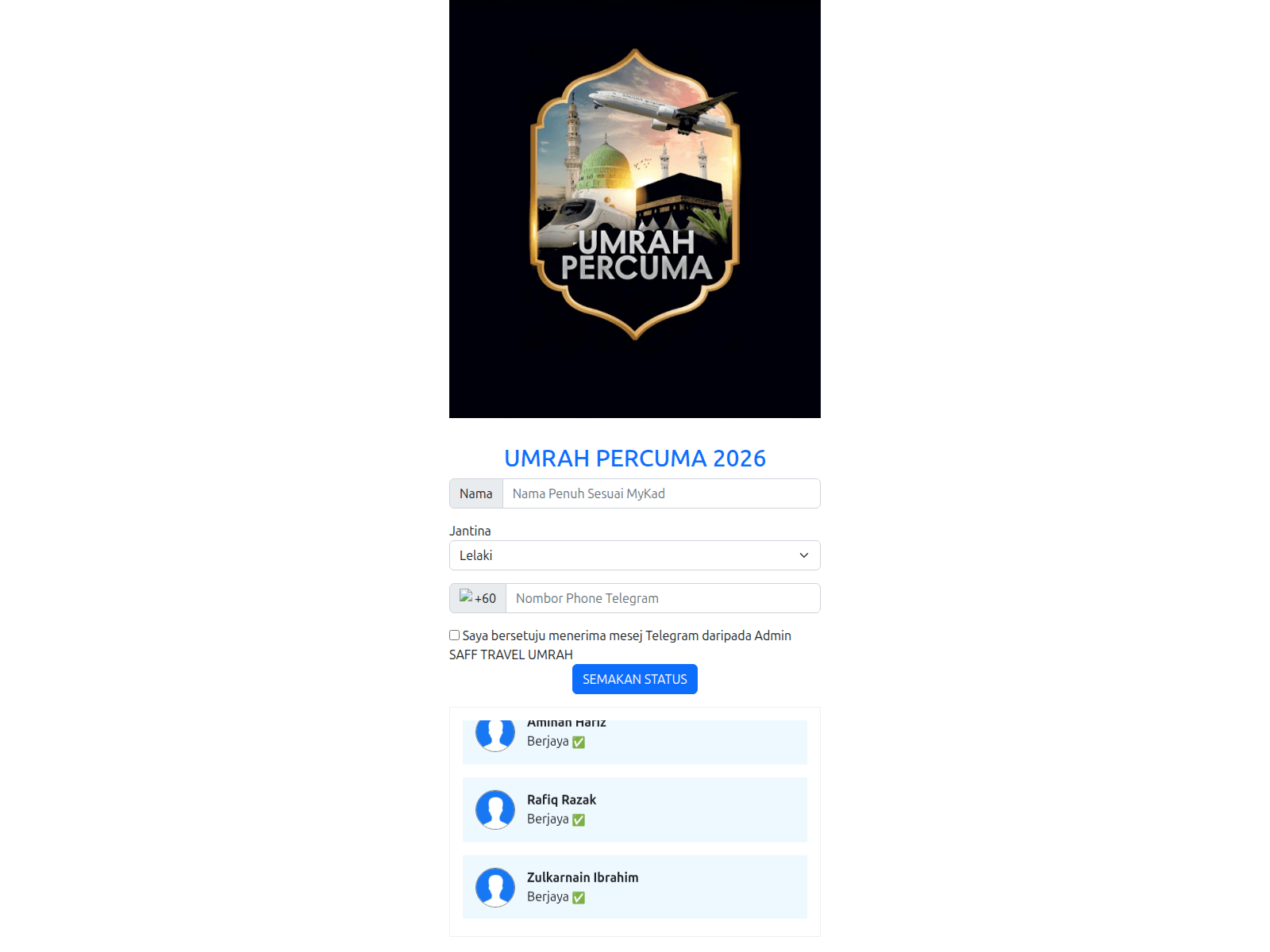 Screenshot of umrahpercuma2026.rhfapk.com