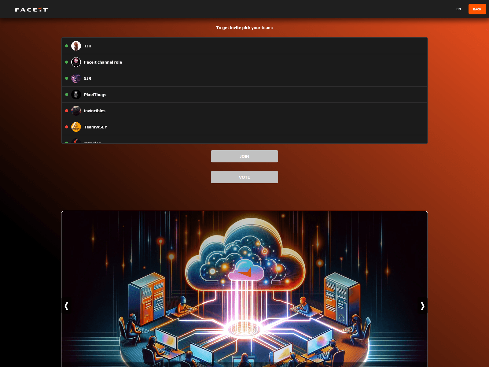 Screenshot of faceit.en-victoryhub.com