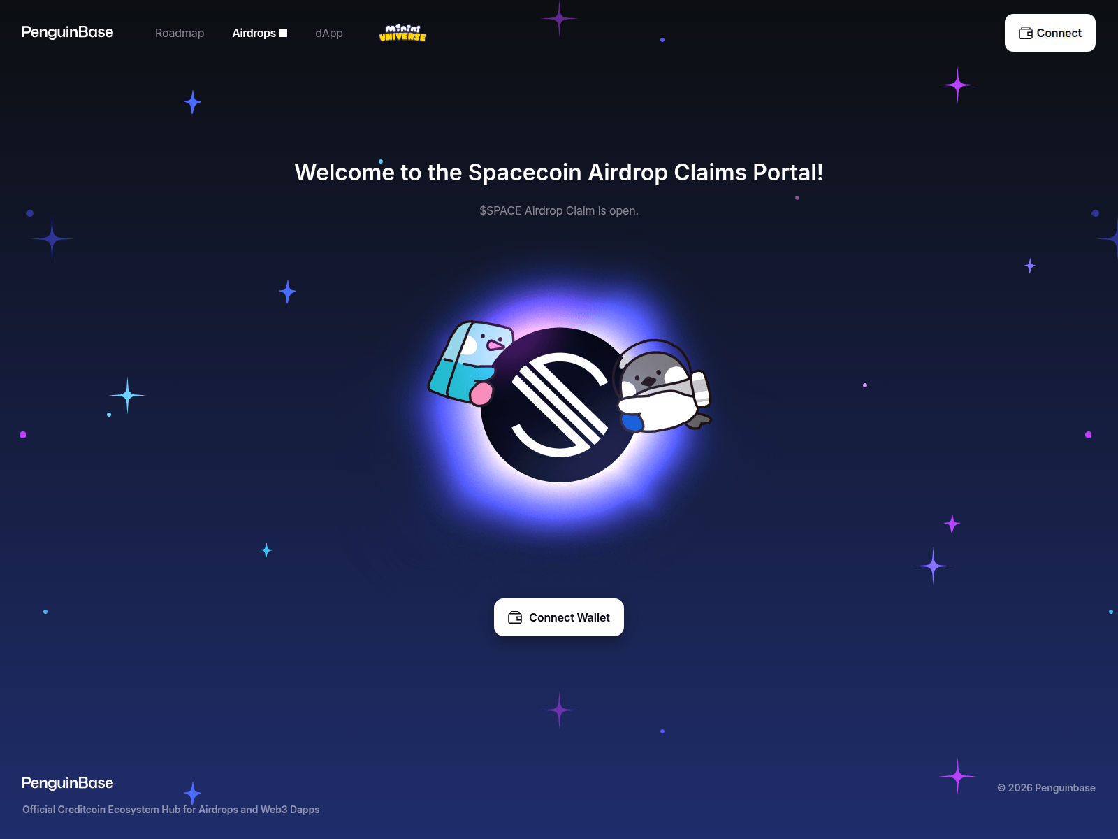 Screenshot of penguinbase-spacecoin.com