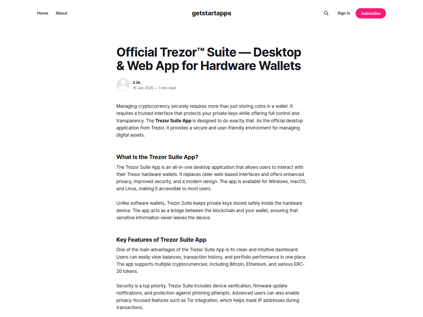 Screenshot of getstartapps.ghost.io