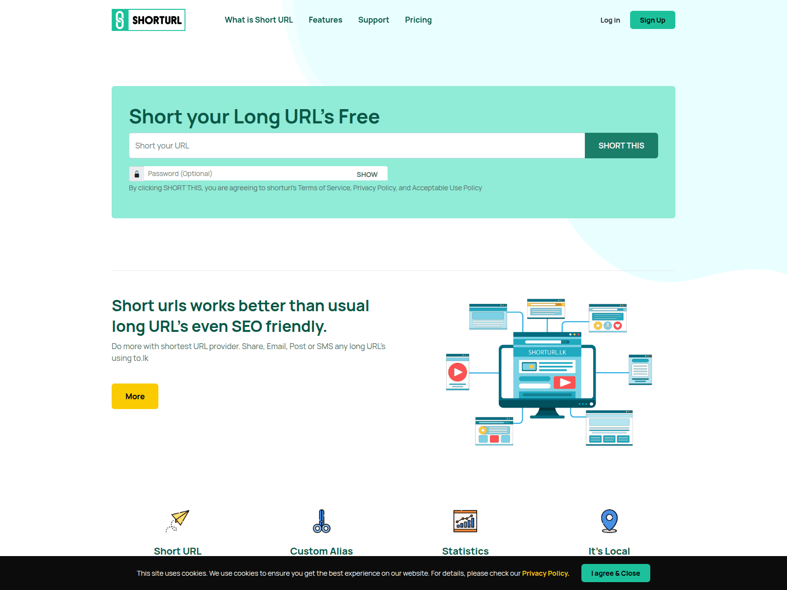Screenshot of tolk.shorturl.lk