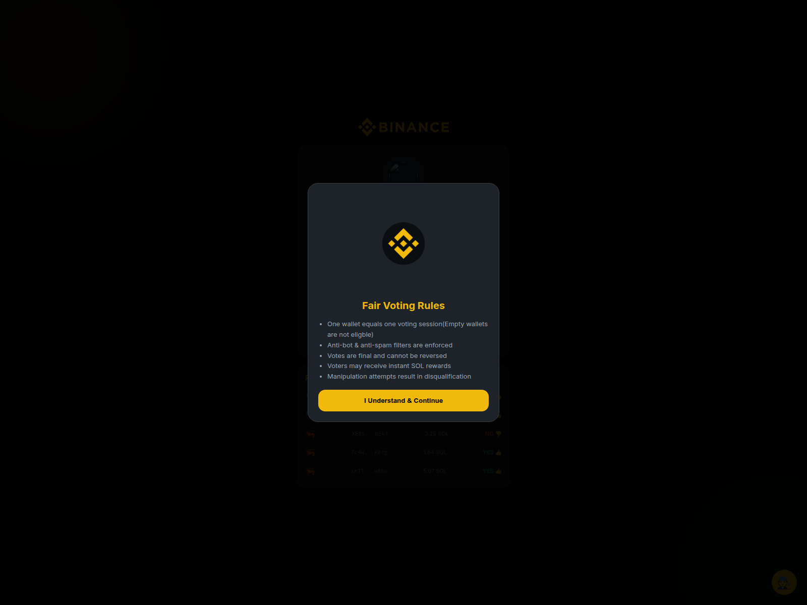 Screenshot of binancealpha.fun