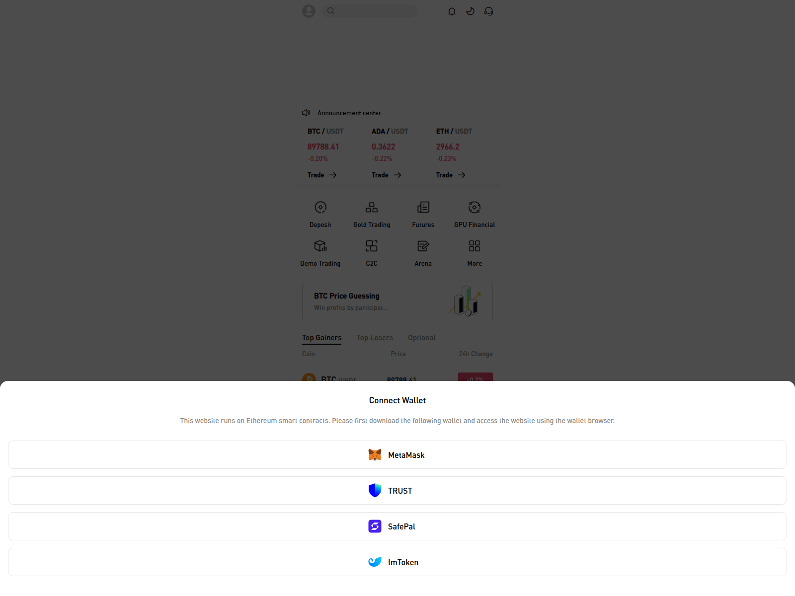 Screenshot of m.web3-chain.trade