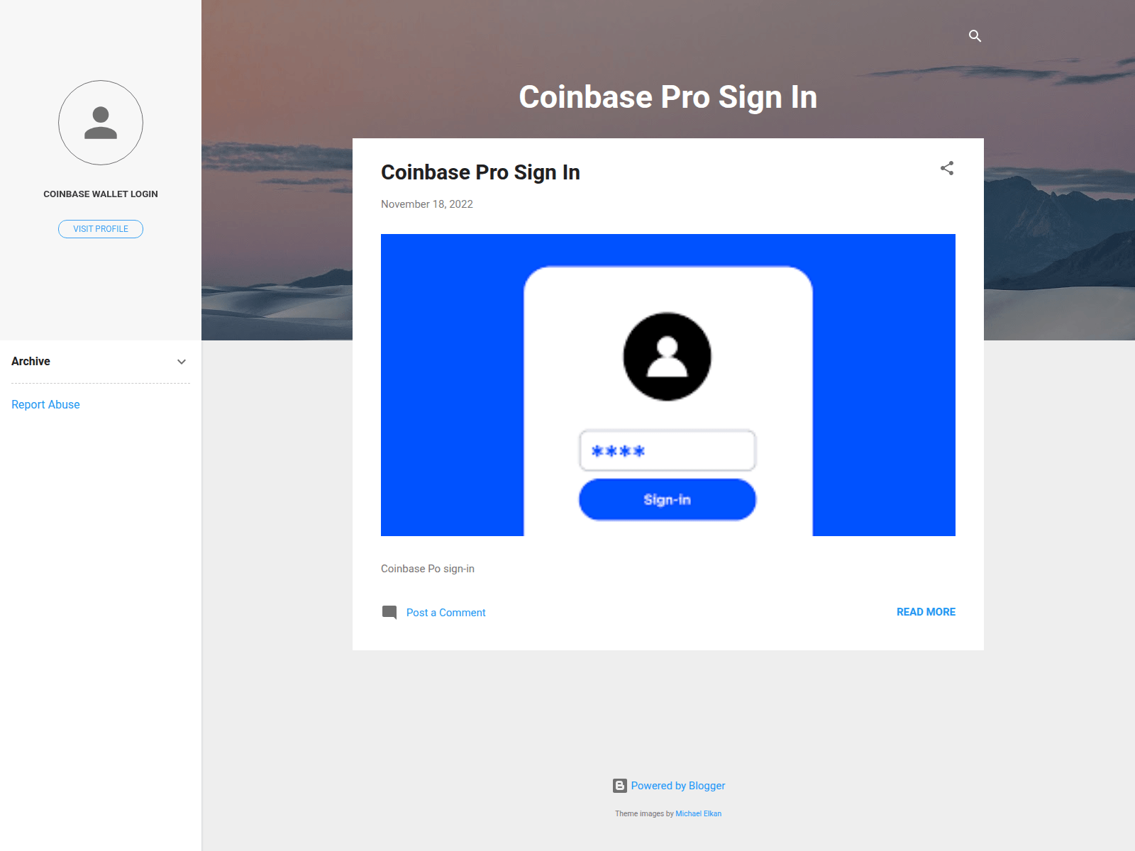 Screenshot of coinbase-pro-sign-ins.blogspot.kr