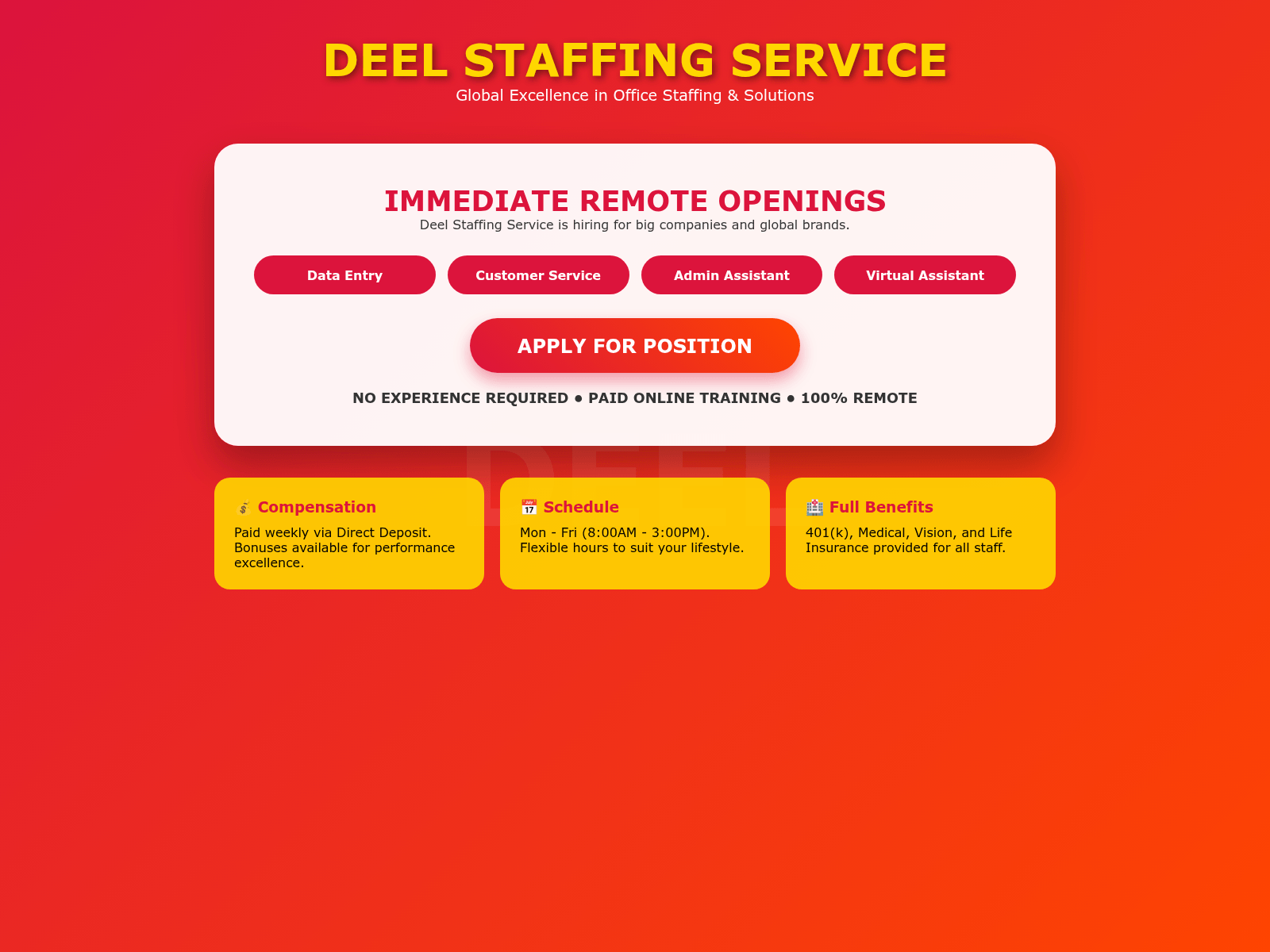 Screenshot of deelstaffingservice.us