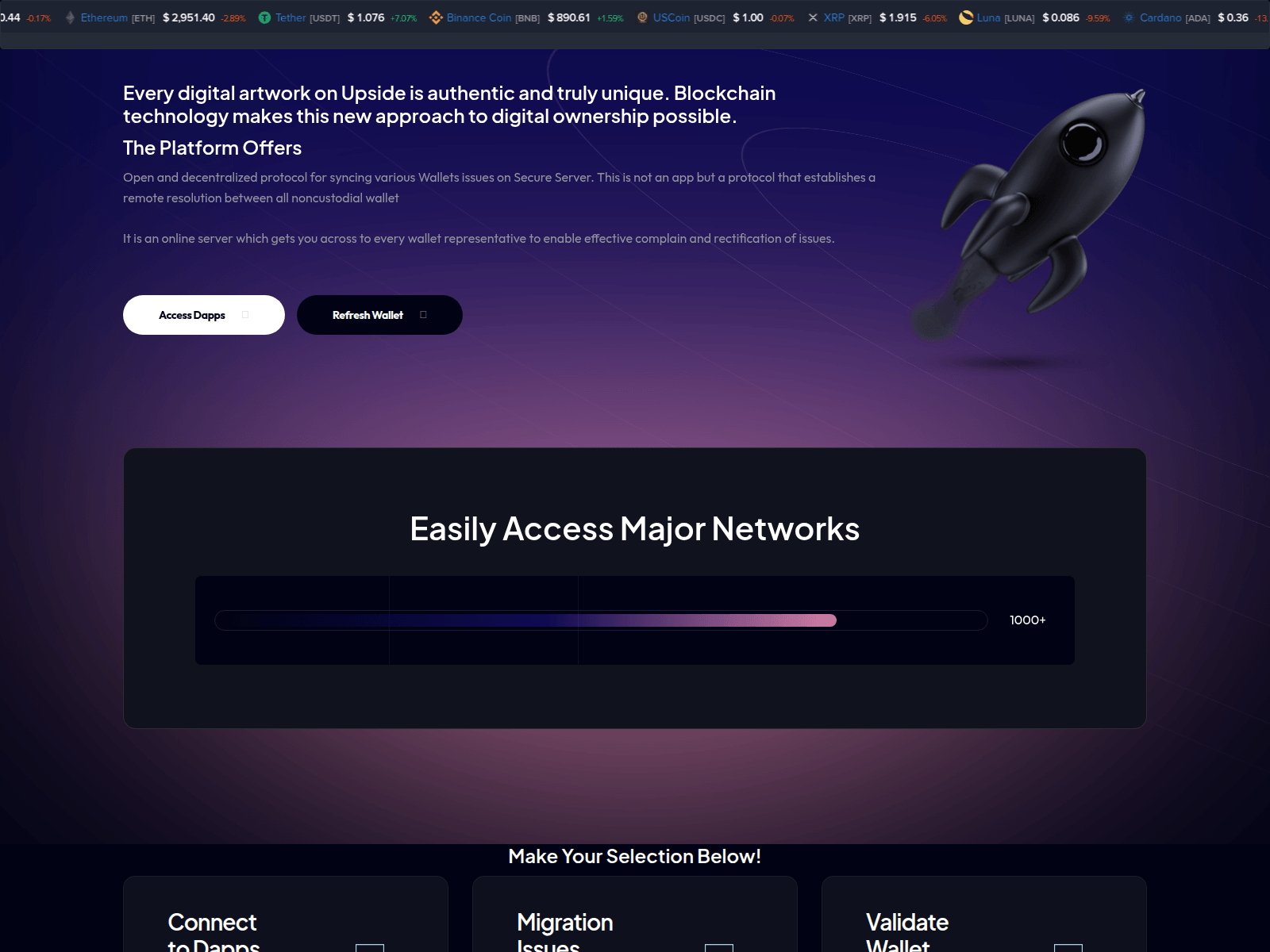 Screenshot of chainversedrop.com