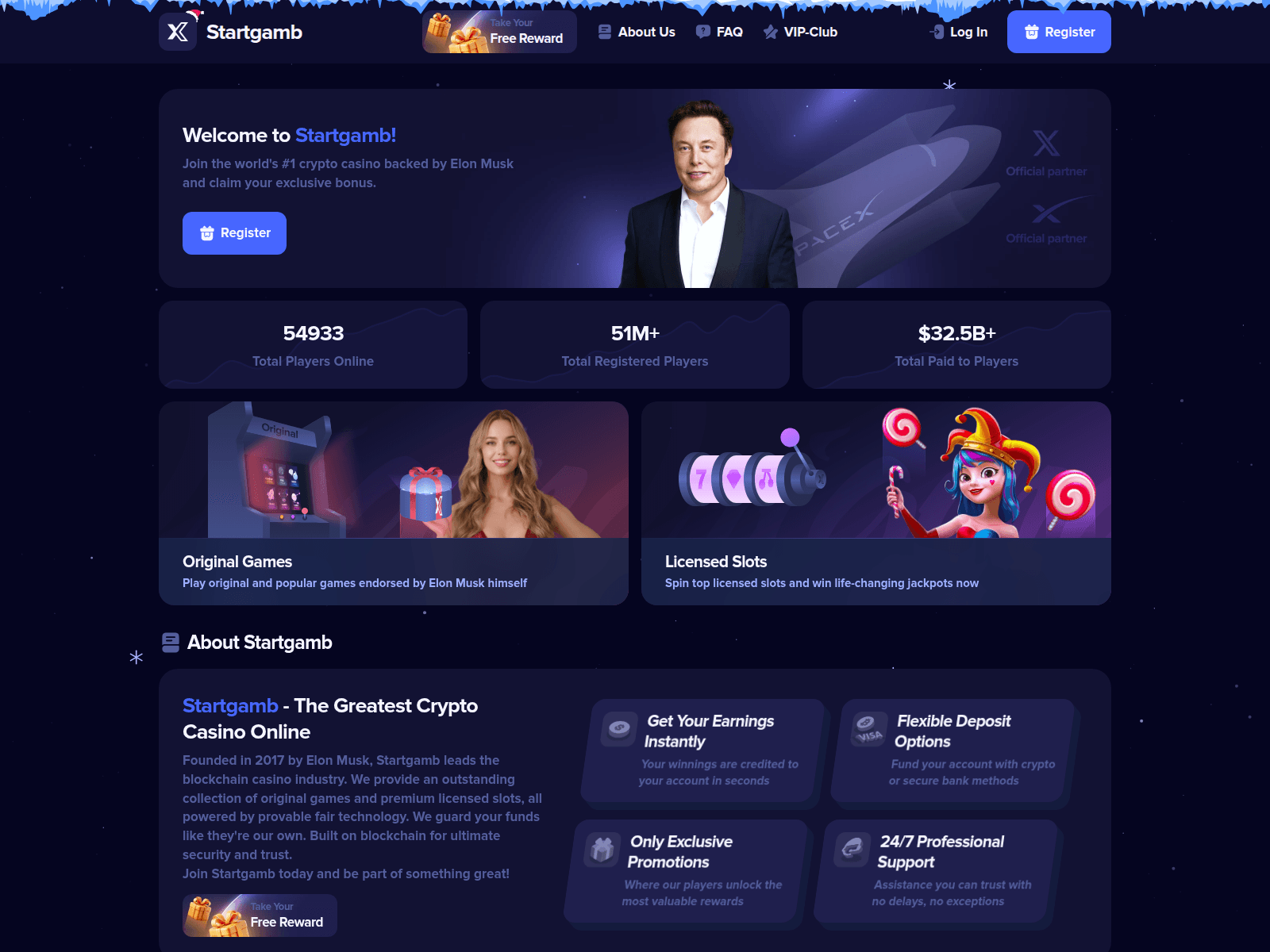 Screenshot of startgamb.cc
