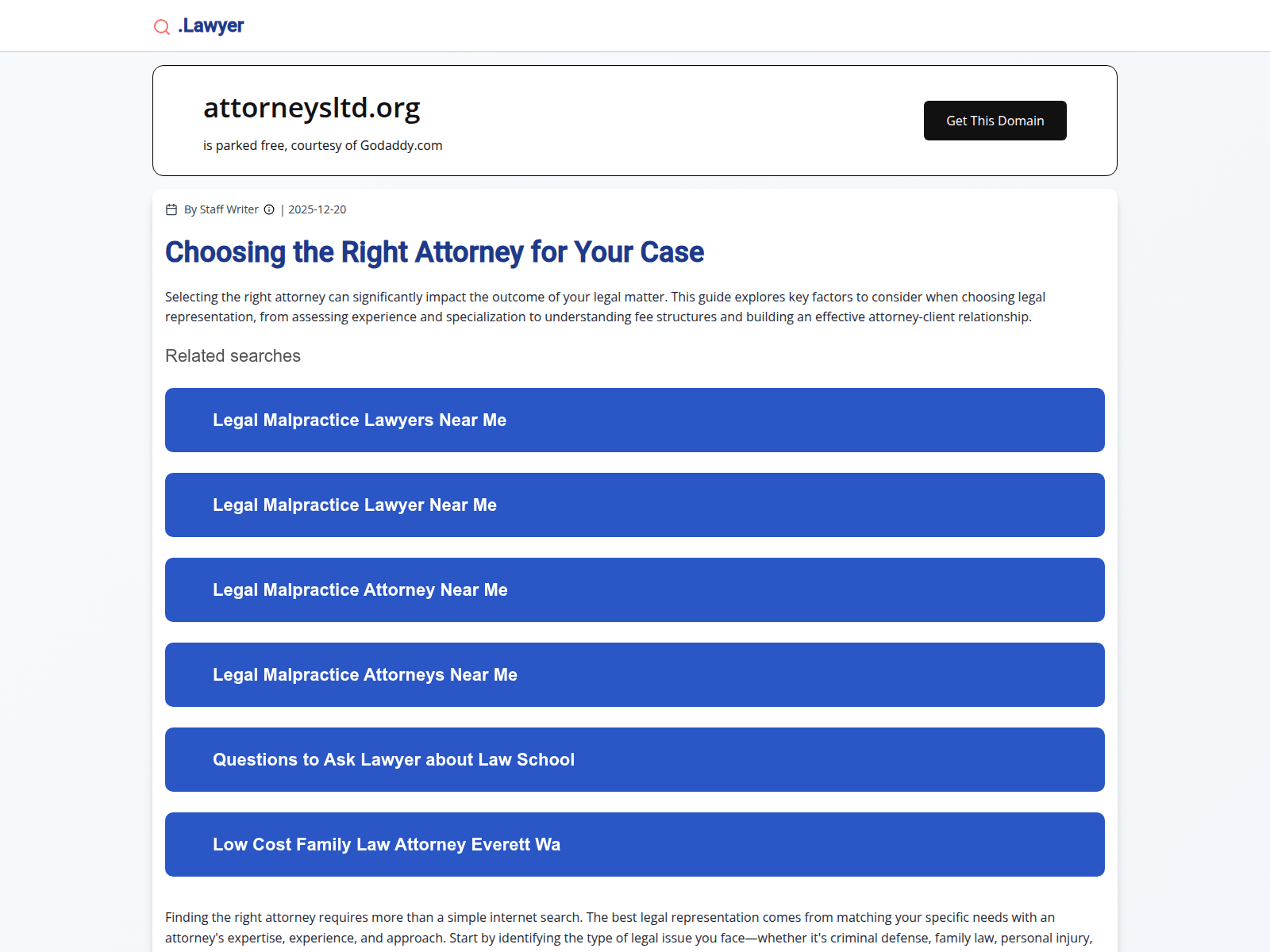 Screenshot of attorneysltd.org