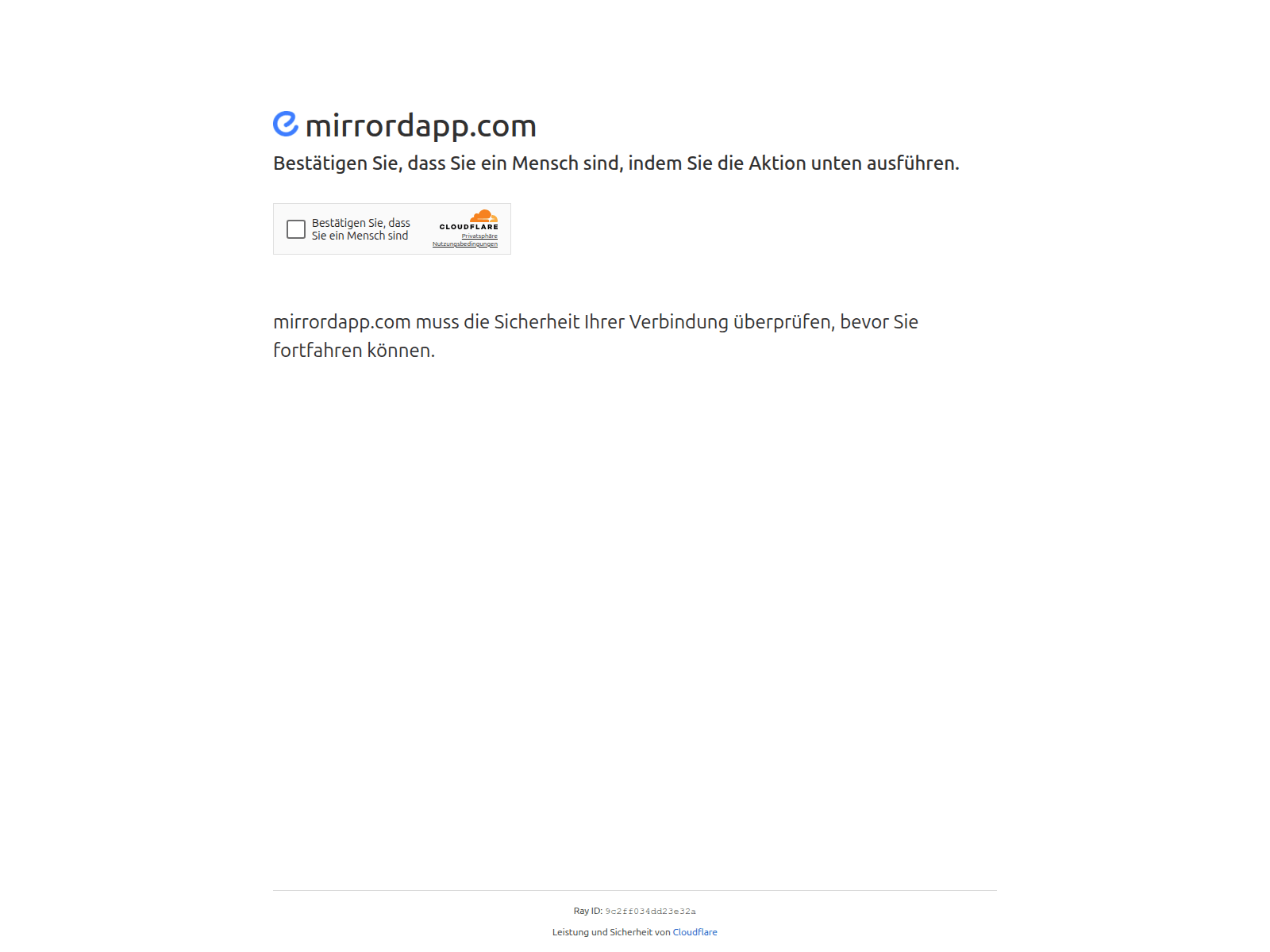 Screenshot of mirrordapp.com