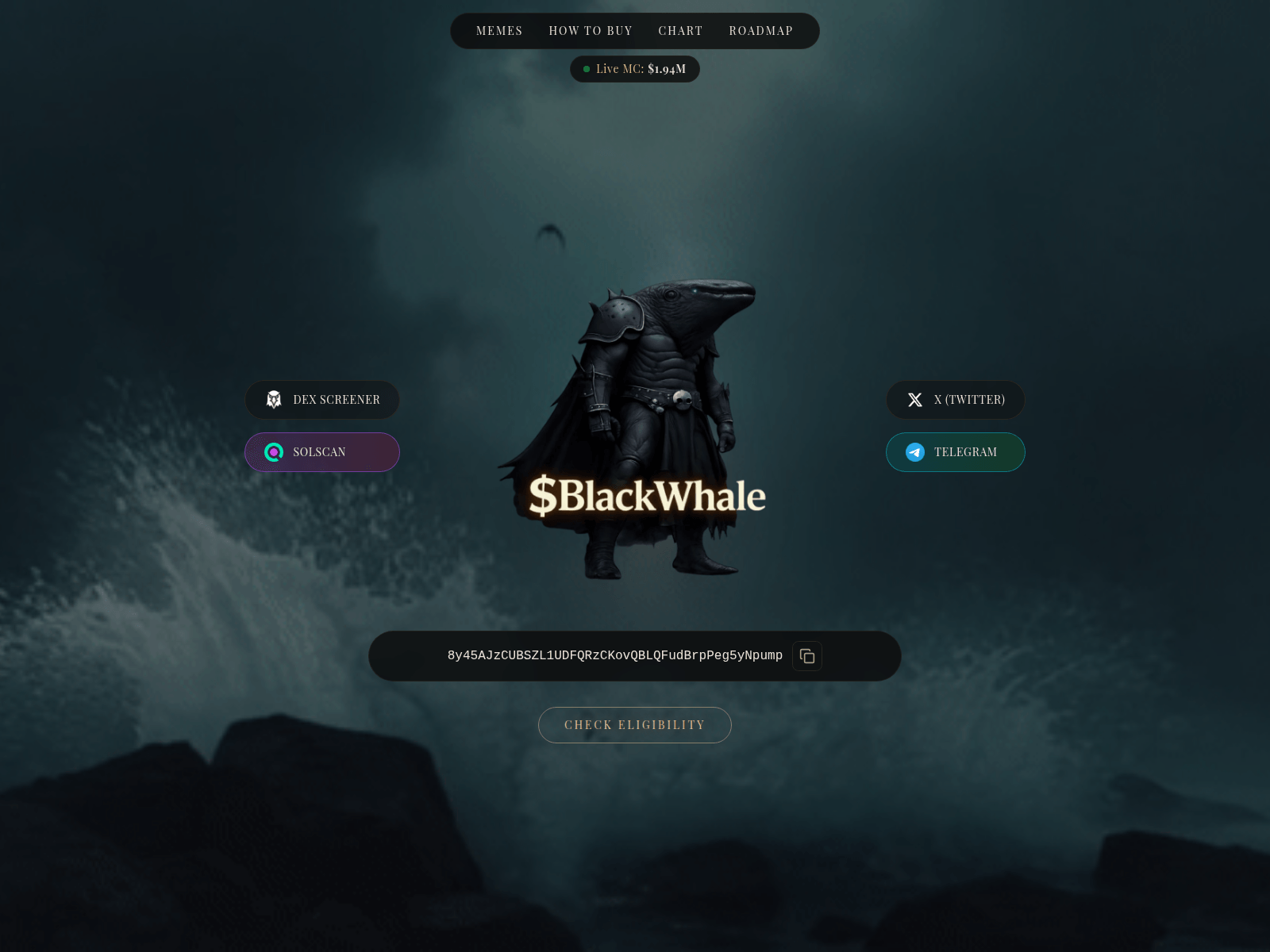 Screenshot of blackwhalesol.com