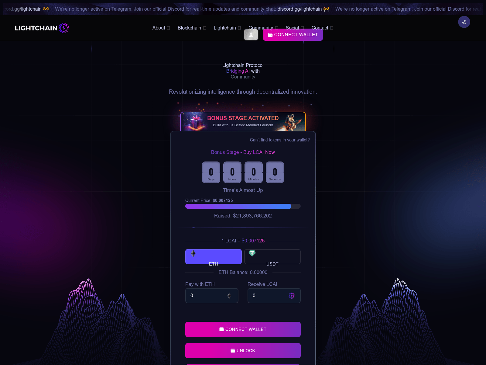 Screenshot of claim-lightchain.xyz