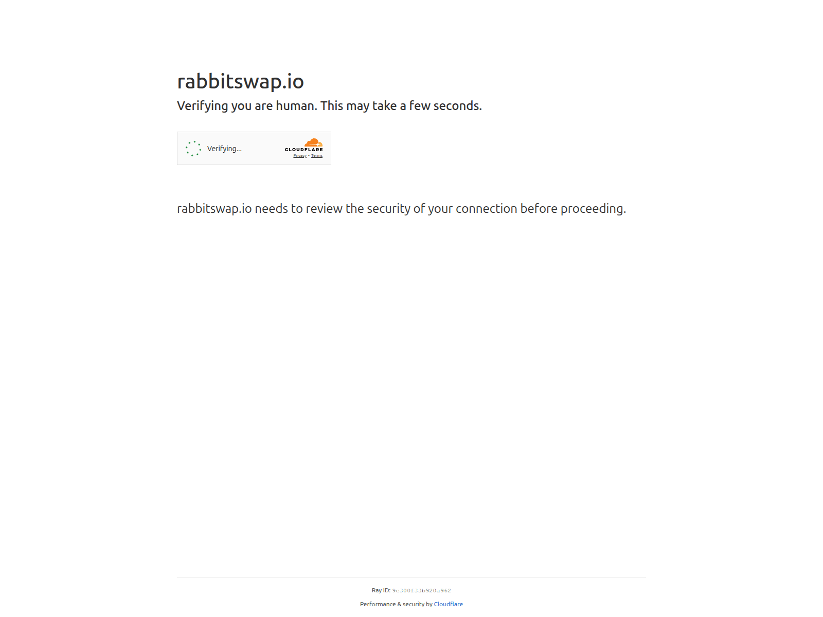 Screenshot of rabbitswap.io